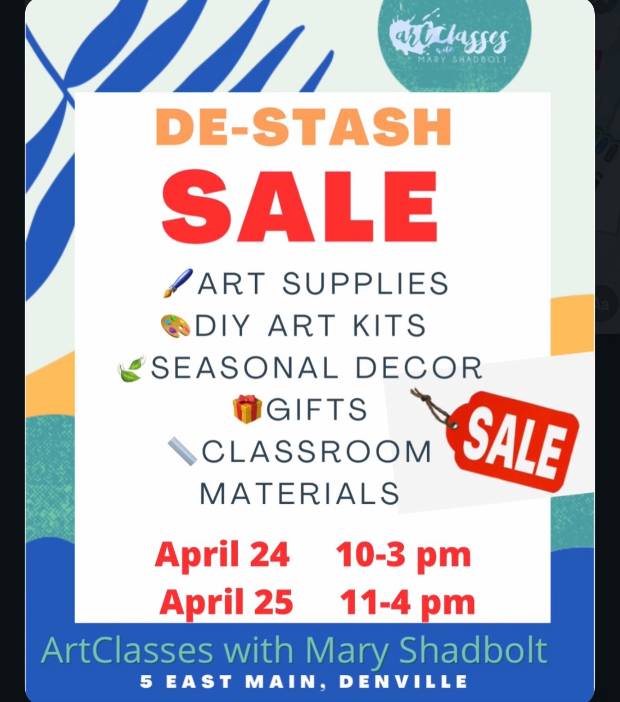 Big huge SALE! Friends, I can’t see the floor in my supply closet 👀 , SO I’m offering new and gently used art supplies at low prices to make space! PLUS classroom materials, seasonal decorations, displays and even ring lights and a piñata!
I became an art teacher in 2001 so there is a LOT! Save the date, grab some friends and comment here what you’re most interested in! This is just the tip of ithe ceberg!
Canvas, brushes, plaster, air dry clay, colored pencils, ceramics, drawing boards, watercolor sets, mat board, holiday decor: snowflakes, fake snow, fabric backdrops, oh gosh sooo much!!! And I’ll still have enough to teach with for another 50 years! 🤣🤣🤣
#artsupplysale #artclasses