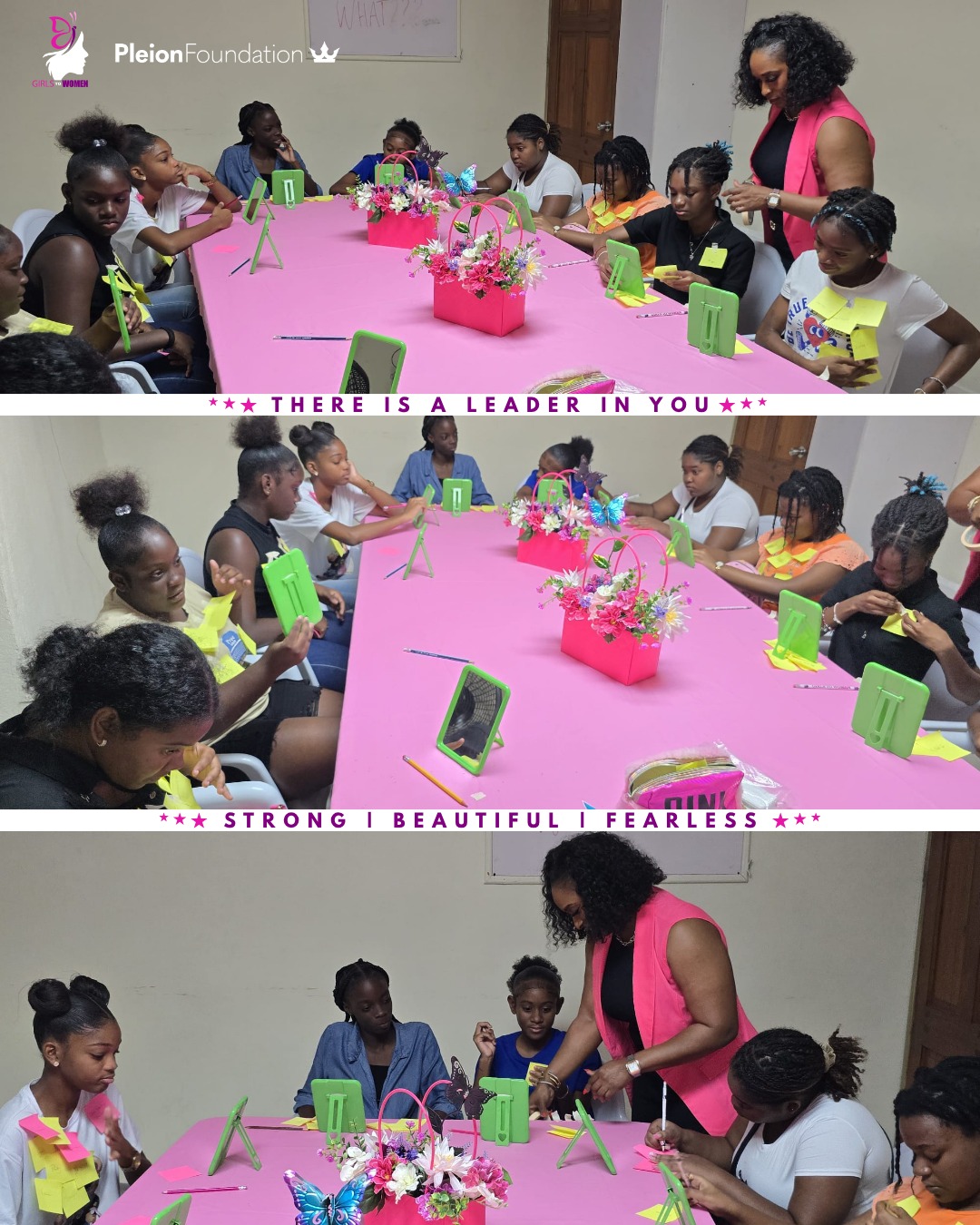 “The Leader in You"
This month's session reminded our girls that there is a treasure within them a golden vessel filled with purpose, strength, and leadership still waiting to be fully discovered.
We faced the mirror embracing what we love, acknowledging what we don’t and then made a powerful choice: to release every negative word, every doubt, every lie that said “I’m not enough.”
Those labels no longer define us.
We are rising, we are growing, and we are leading from within. 💖
Being empowered to empower.
#girlstowomen #theleaderinyou #knowyourworth #unapologeticallyher #pleionfoundation