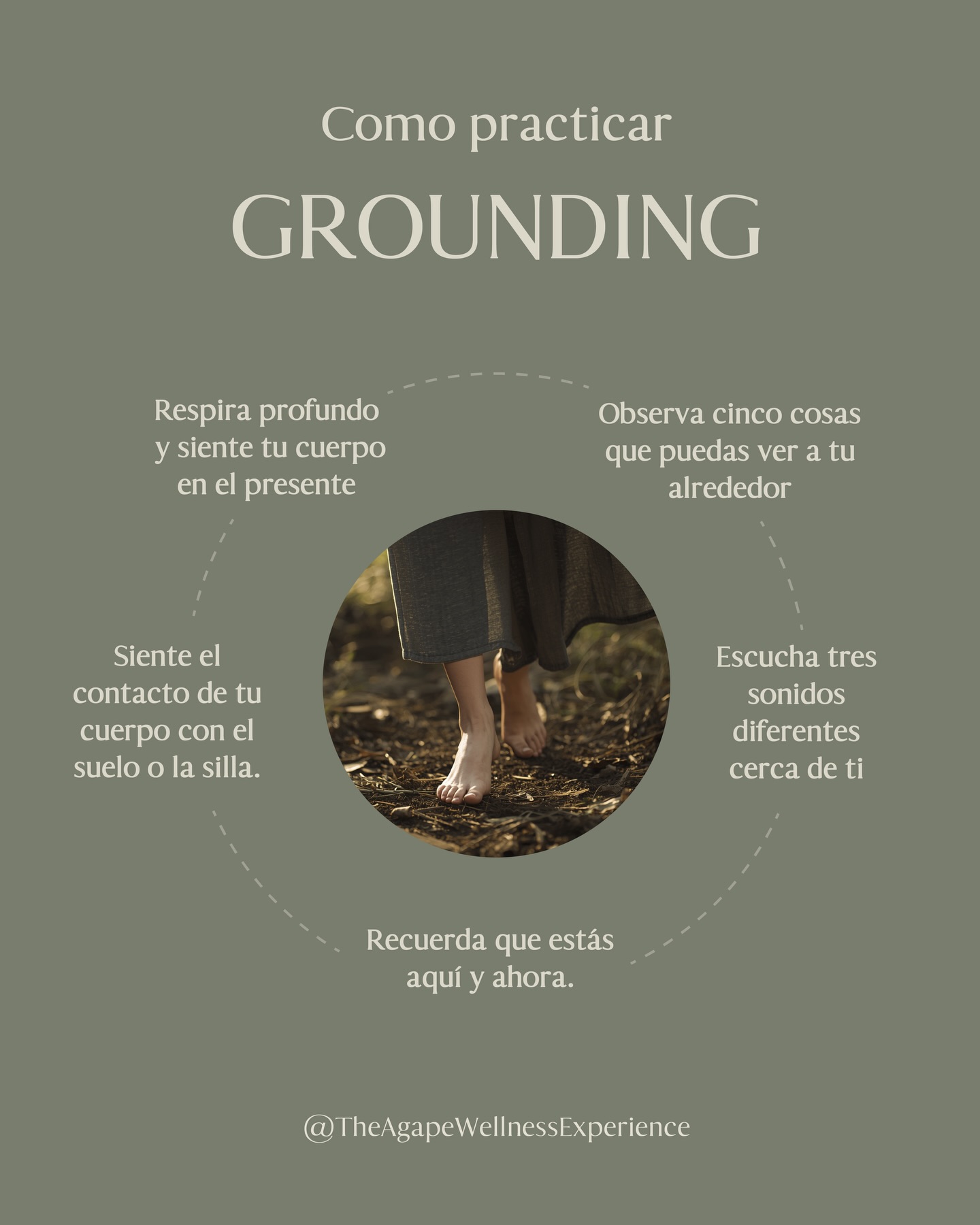ATERRIZA EN EL PRESENTE ✨
A veces la mente se va al pasado o se adelanta al futuro. El
#grounding (enraizamiento) es una forma simple de volver al presente, de regresar a ti.
A nosotras nos encanta ir al Parque del Arquitecto, justo frente a Agape, y tomarnos un momento para estar en contacto con la tierra.
¿Alguna vez lo has intentado?
