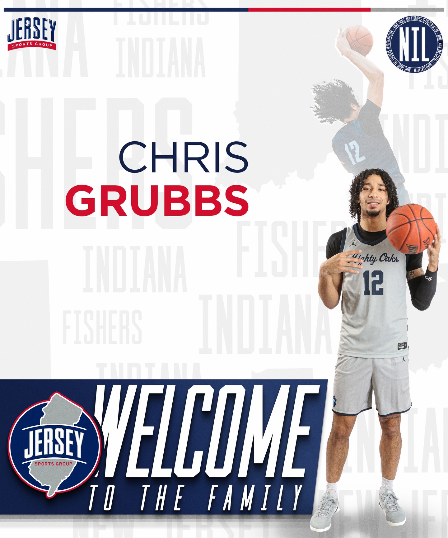 Jersey Sports Group is proud to welcome Chris Grubbs to the family for exclusive NIL representation.
We’re excited to partner with Chris as he continues to elevate his game and maximize his talents.
At NAIA Oakland City University, Chris averaged 13.5 PPG, 9.2 RPG, and 42% FG, while recording 12 double-doubles on the season en route to 1st Team All Conference honors.
Welcome to the family, Chris. Let's get to work!
#ChrisGrubbs #JerseySportsGroup #NIL #WelcomeToTheFamily #AthleteRepresentation
