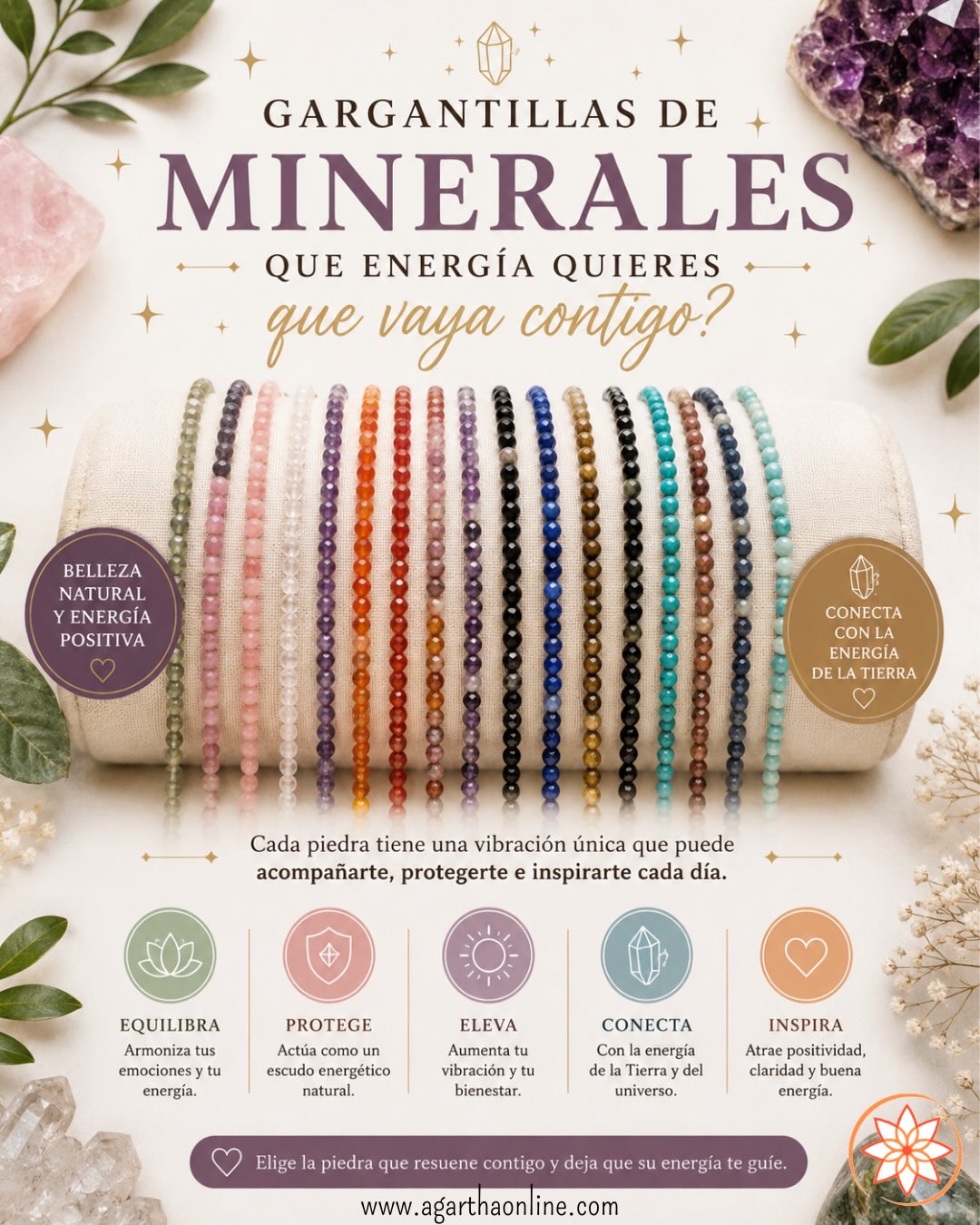 ¿Qué energía quieres que vaya contigo? 🌟Nuestras gargantillas de minerales están diseñadas para acompañarte, protegerte e inspirarte en tu día a día.
Cada piedra tiene una vibración única que conecta con tu esencia:
✨ Equilibra: Armoniza tus emociones.
🛡️ Protege: Tu escudo energético natural.
💫 Eleva: Aumenta tu vibración y bienestar.
🌱 Conecta: Con la energía de la Tierra.❤️ Inspira: Atrae positividad y claridad.
Encuentra la tuya (fluorita, zoisita con rubí, granate, piedra luna, aguamarina, turmalina negra o sandía, carneola, amazonita...) en nuestra web o tienda fisica.
🛒 Visita www.agarthaonline.com y elige la piedra que resuene contigo✨
#agartha #gargantillas #minerales #piedrasnaturales #joyeria