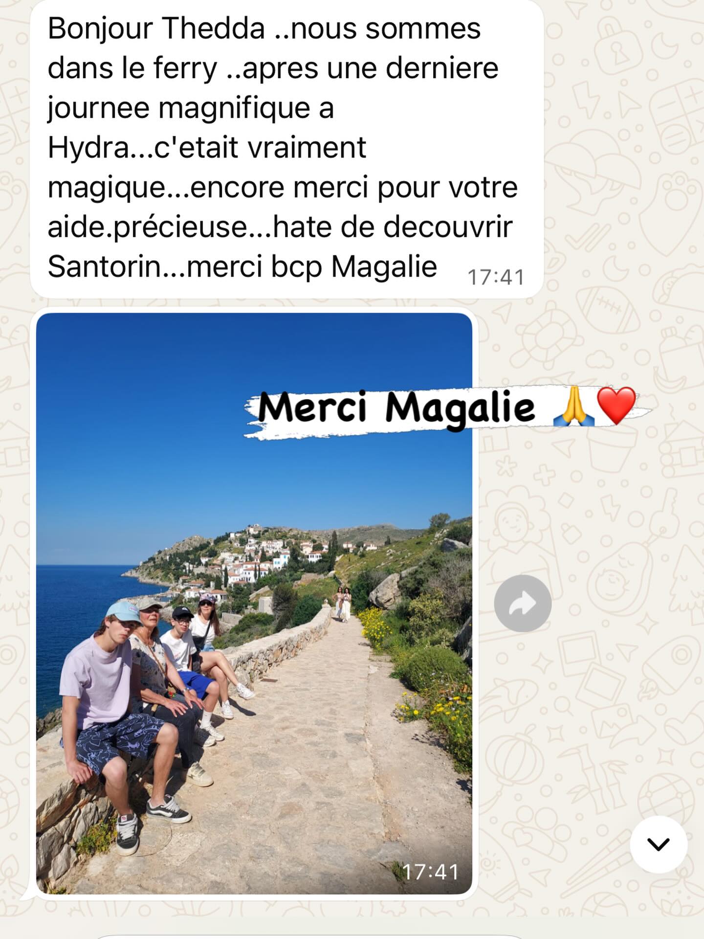 Efharisto poli Magalie, Oohmygreece c’est vous ❤️🧿. Thank you for your trust .🙏 #greece #travelplanning #yourvacationexperts #rêverensemble #familyvacation