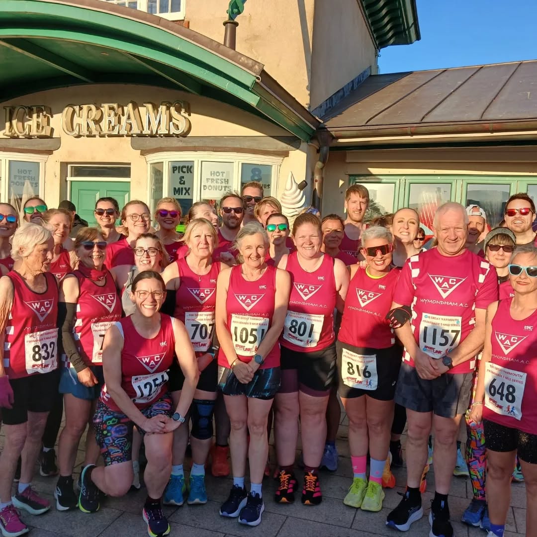 With the final race in the Great Yarmouth Road Runners 5 mile series taking place tonight, here's a rather belated look back at race 2.
It was a windy one with another impressive WAC turnout. We've already celebrated Eva Osborne smashing the British and club record, but we also had seven of our runners achieving PBs and four setting new age group PBs.
Well done to Peter Morgan, Dani Gilbert, Hannah John, Gillian Snook, Amanda Gray, Zoe Griffiths and Simone Hornby on your new PBs and Mark Banfield, James Heaney, Katie Whitmore and Lorna Jermyn on new age group PBs!