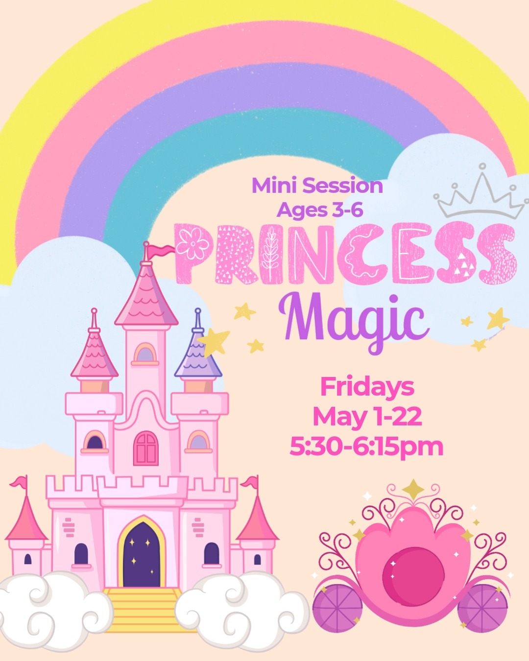 Monday Must-Have: Princess Magic Mini Session
👑Calling all little royals!
Give your child the gift of creativity, confidence and grace at our Princess Magic Mini Session!
🩰Ages 3-6
Fridays May 1-22, 5:30-6:15pm
Grab a friend and sign up for double the fun!
#masondancecenter #minisession #princessmagic
