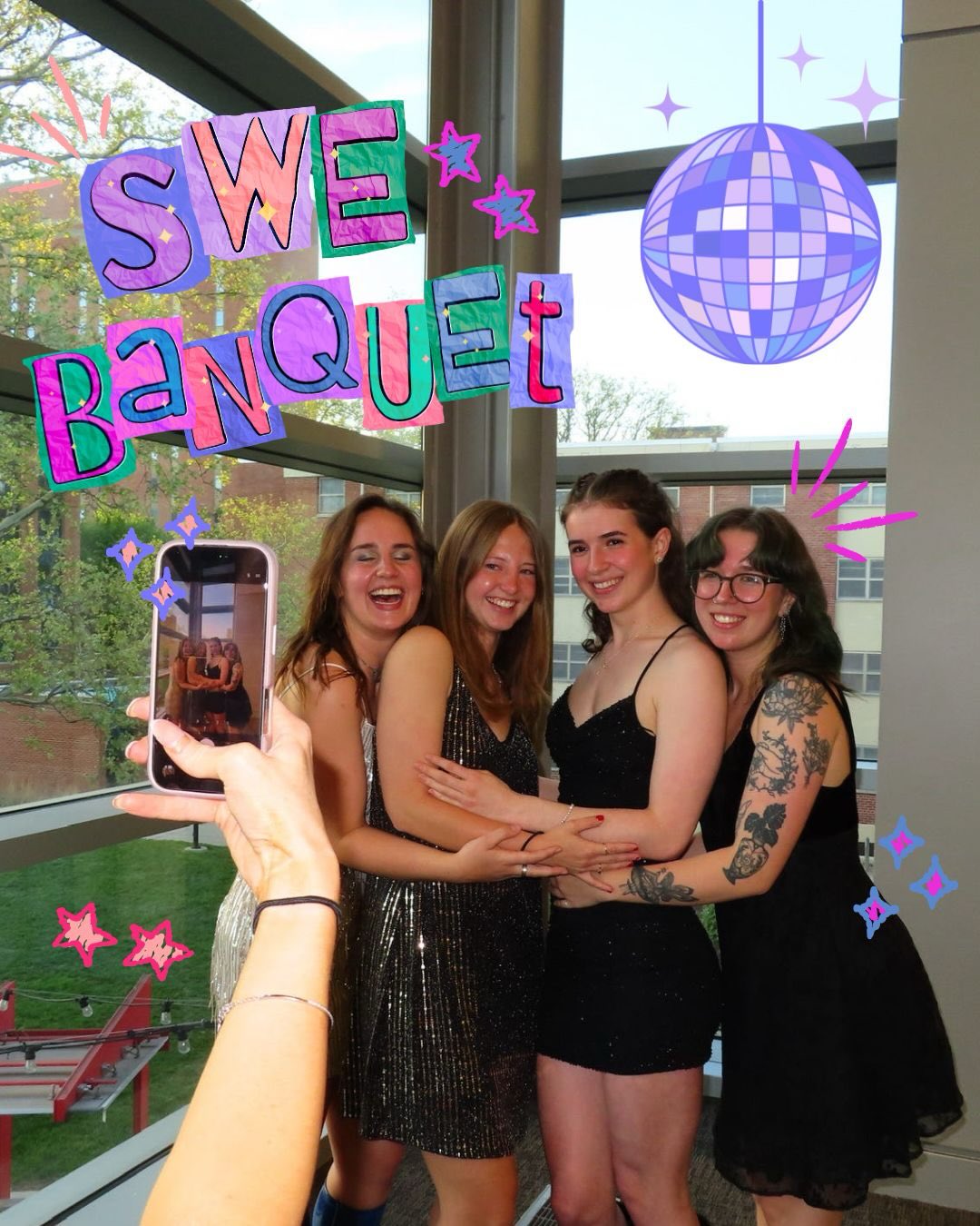 SWE finished off the year with another amazing end-of-year banquet! 🪩✨ We celebrated our seniors, awarded scholarships, looked back on our memories and achievements and overall dazzled the night away! Thank you to everyone who made our section so incredible this year. Here’s to another great year ahead! 💗💗
P.S. Swipe to the end to see our president work the photo booth