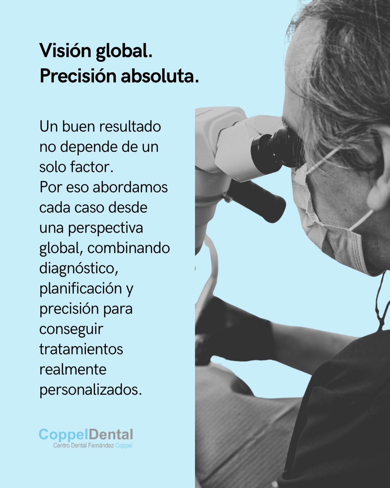 La diferencia está en cómo se mira 🔬
Trabajamos desde un enfoque global, analizando cada caso en su conjunto para tomar decisiones más precisas y diseñar tratamientos completamente personalizados.
Una forma de entender la odontología que pone el foco en el paciente, no solo en el tratamiento.
📞 Teléfono 913100723
🤳🏻 Whatsapp 651405909
✉️ info@coppeldental.com
📍C. del Monte Esquinza, 24, Chamberí, 28010 Madrid