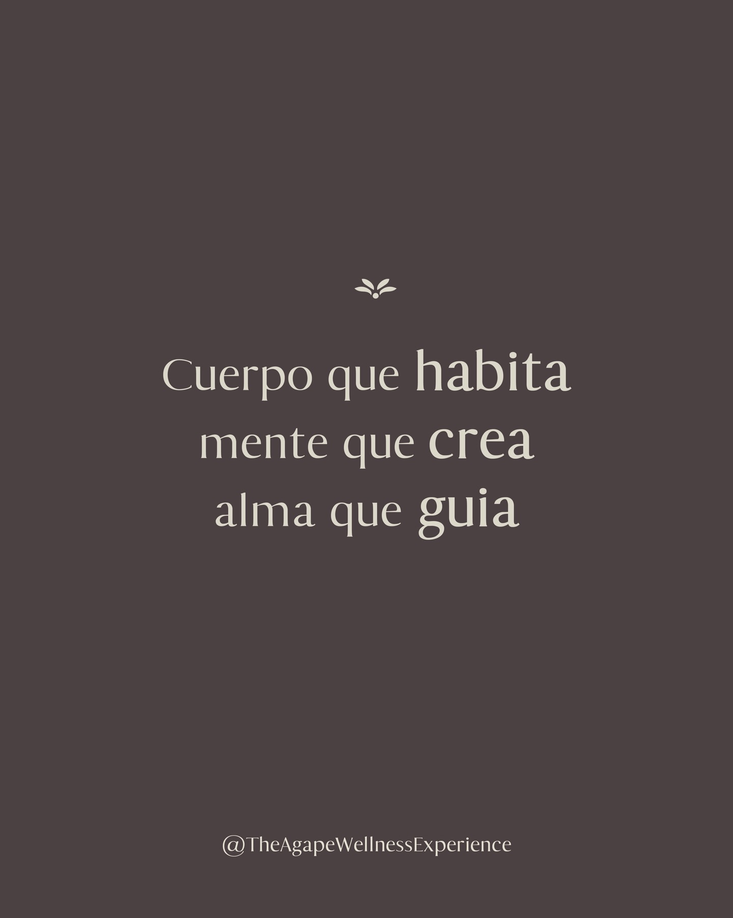 TODO TRABAJA EN CONJUNTO ✨
Necesitas habitar tu cuerpo y dejar libre a tu mente para poder dejarte guiar por tu alma 💛
Pruébalo junto a nosotras en ÁGAPE
