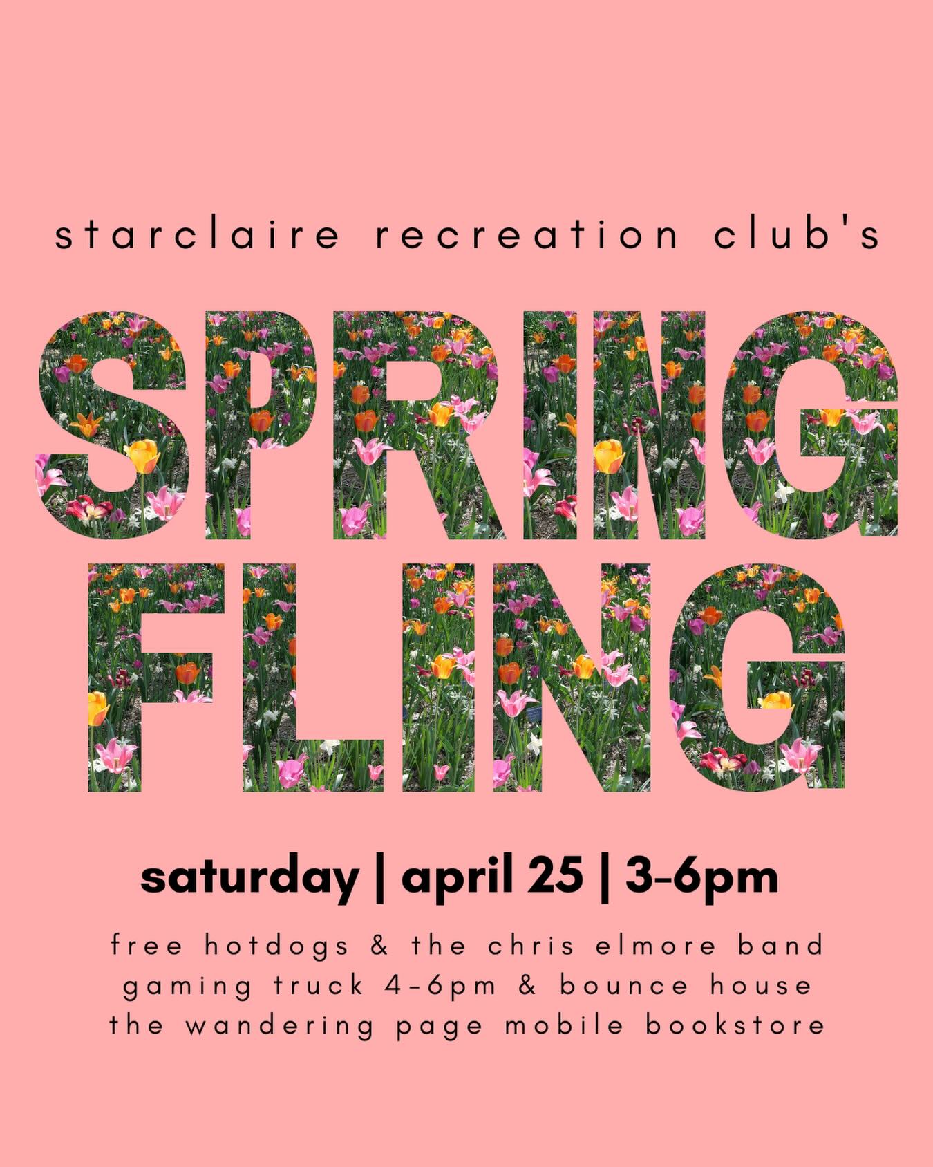 It’s THIS WEEKEND!!! Our favorite day of spring - Spring Fling! Come hang out with us on 4/25 from 3-6pm - we’ve got the fun covered. Bring chairs, picnic blankets and friends!