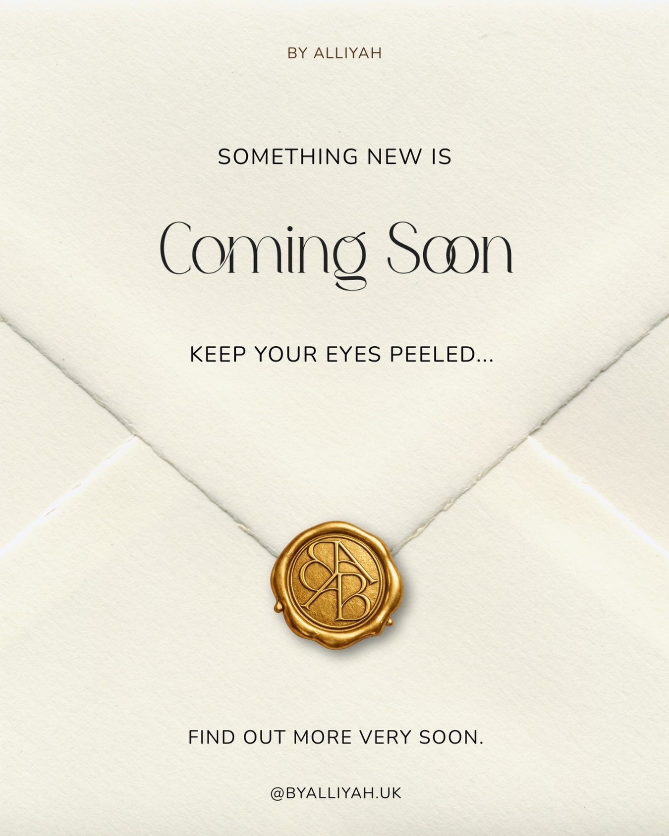Coming soon.
Something new from By Alliyah is coming soon… and worth the wait.
Stay tuned.
#cora #byalliyah #comingsoon #branding