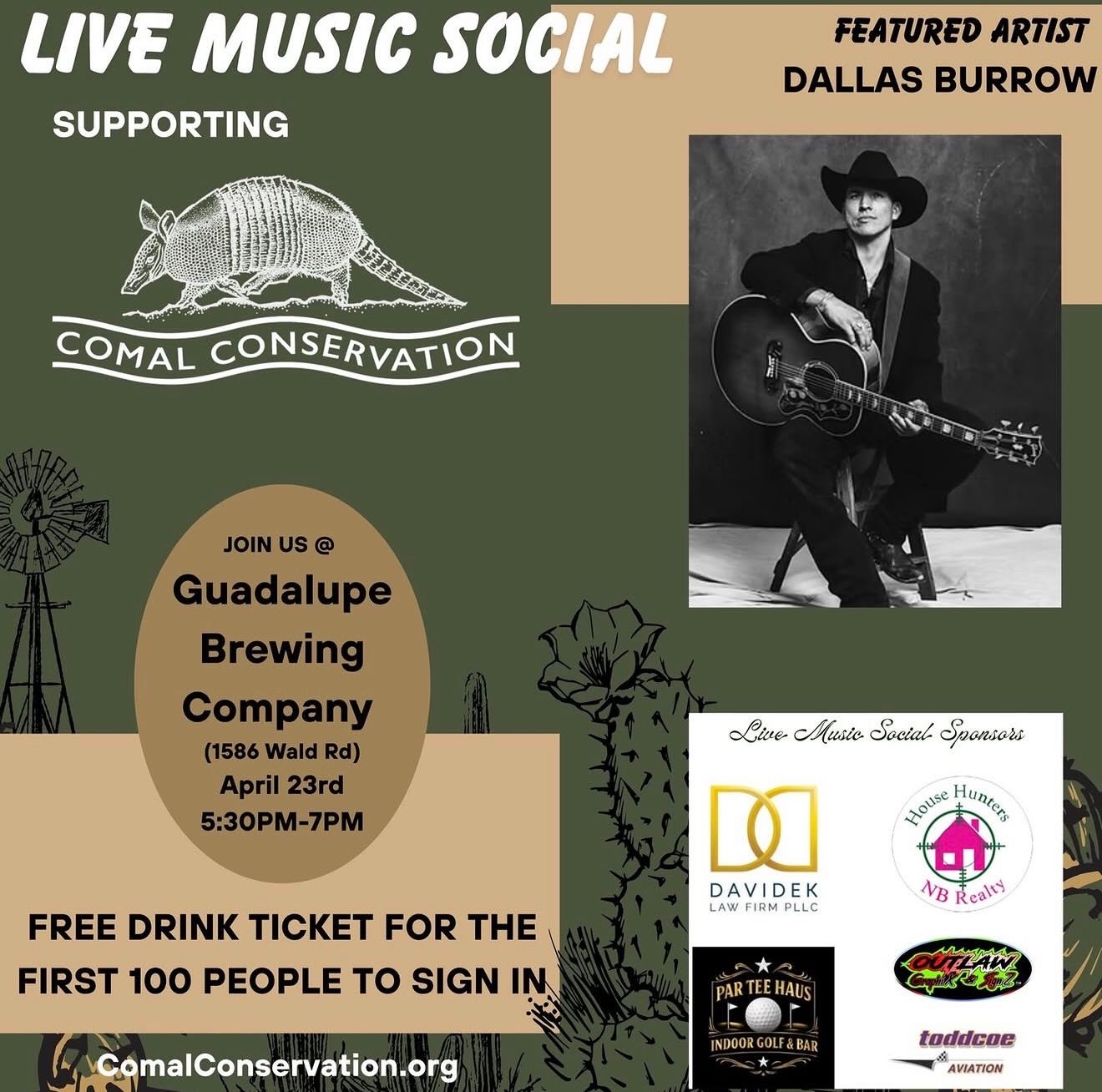 Hey y’all, I’m happy to be playing some music this evening for this live music social being held at @guadalupebrewingcompany supporting the good folks at @comalconservation … I’ll start at 5:30pm
I went for a swim in the Comal River the other day, as I have often throughout my life, from Landa Park down to the Garden Street Bridge, and I’ve never seen the water so low. Hardly enough to swim in some places. It was eye opening. There are a slew of factors, of course, including drought ( thank God for the rain), but I can at least get behind any group that is actively trying to preserve the Hill Country and its natural resources.
Y’all come get involved 🌍✌🏻