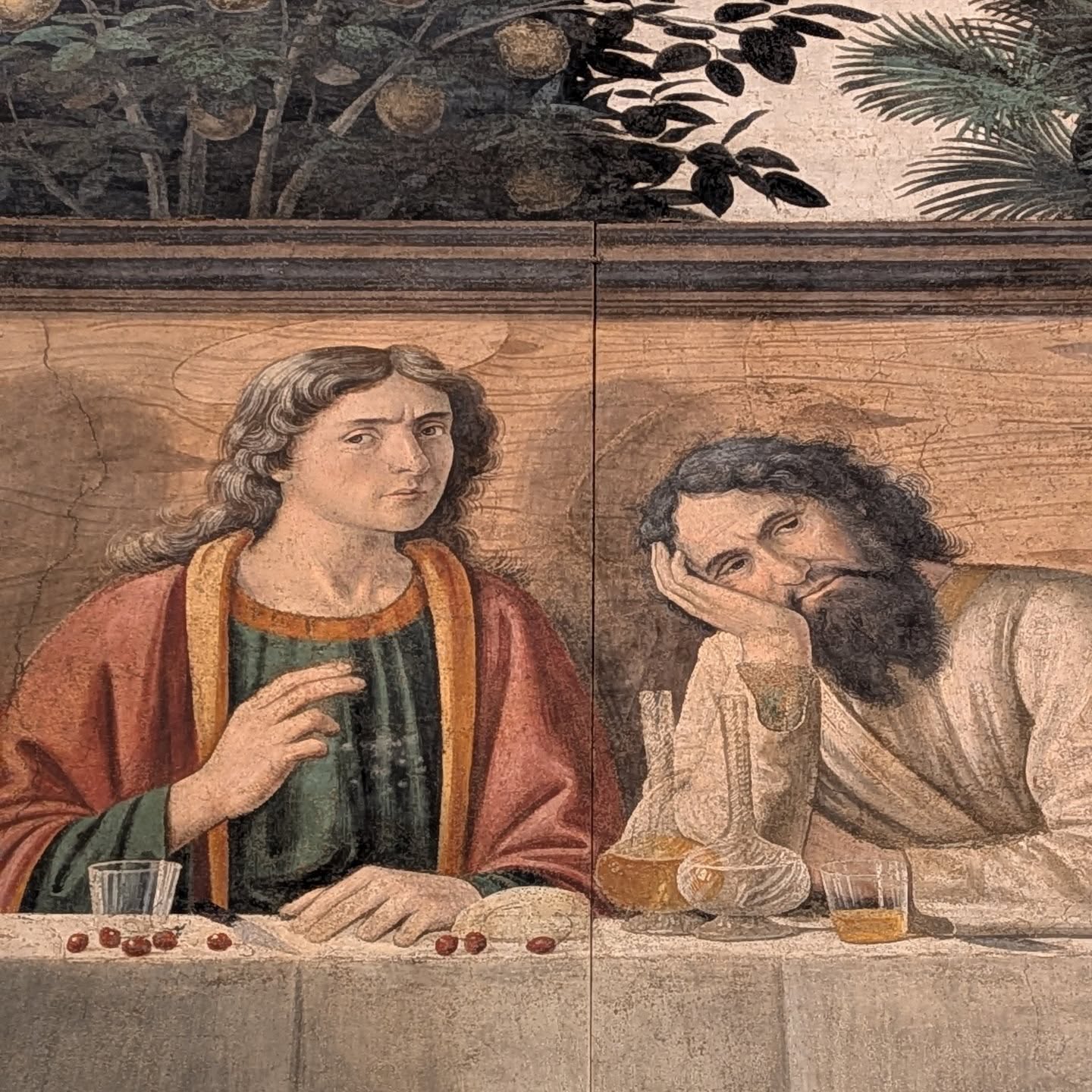 Another highlight from the private visit to Ognissanti.
Haven't seen it in over a decade - a marvel, painted by then 32 year old Domenico #Ghirlandaio.
#LastSupper