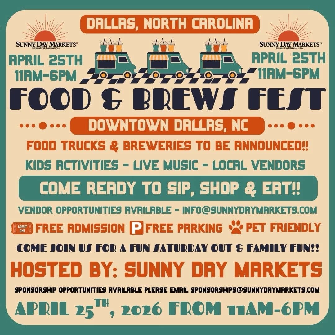 Splintered Sauce will be the Food & Brews Fest this Saturday in Dallas, NC.