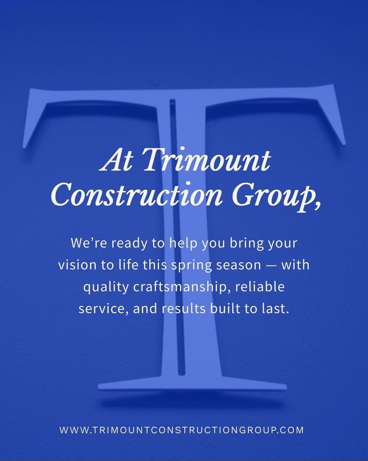 Spring is the perfect reminder that growth doesn’t happen by chance—it takes thoughtful planning, careful precision, and a strong foundation to support what’s built next. Just like in construction, every successful project starts long before the first step is taken on site.
At Trimount, those same principles guide everything we do, ensuring that what we build is not only strong today, but made to last for the future.