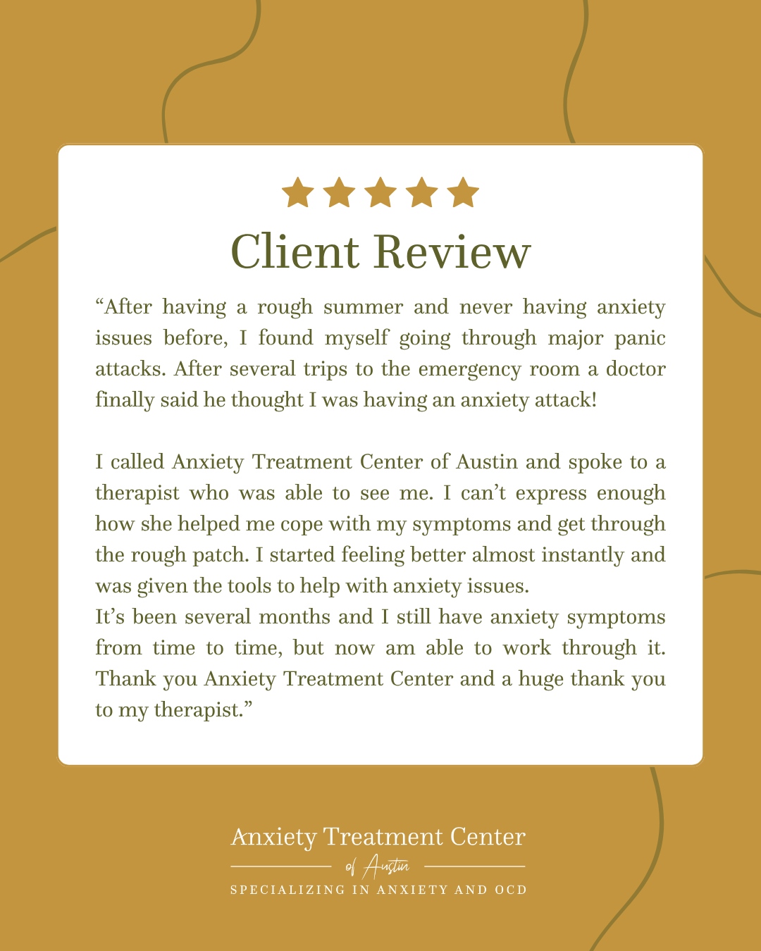 Hearing from the people we work with means the world to us. π
Seeking help for anxiety or panic can feel overwhelming, especially when symptoms appear suddenly or intensify over time. Therapy can provide tools, understanding, and support to help people navigate those moments and build confidence in managing anxiety.
If you're struggling with anxiety or panic attacks, support is available. Learn more at anxietyaustin.com (link in bio) π
#TherapyWorks #HealingJourney #MentalWellness #MindBodyHealth #YouAreNotAlone #BreakTheStigma #SelfCareSupport #TherapyIsCool #HealingTogether #AustinTherapy #AustinAnxietySupport #TherapyInAustin #AustinHealing #ATXWellness #AustinCommunity #AustinMentalHealth #SelfCareAustin #AnxietyRelief #AnxietySupport #AnxietyRecovery #OCDRelief #OCDAwareness #OCDRecovery #OCDTreatment #TherapyForOCD #EndTheStigma #MentalHealthAwareness #CopingWithAnxiety #MentalWellnessJourney