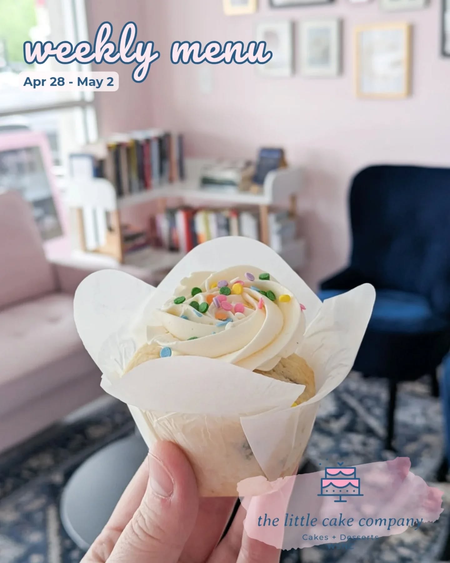 Happy Tuesday! This is the last week to get our ✨ April specials ✨
Our Book Nook also got a little refresh this weekend, come grab a sweet treat and a new read! 📚 Open today 11 to 7 🧁