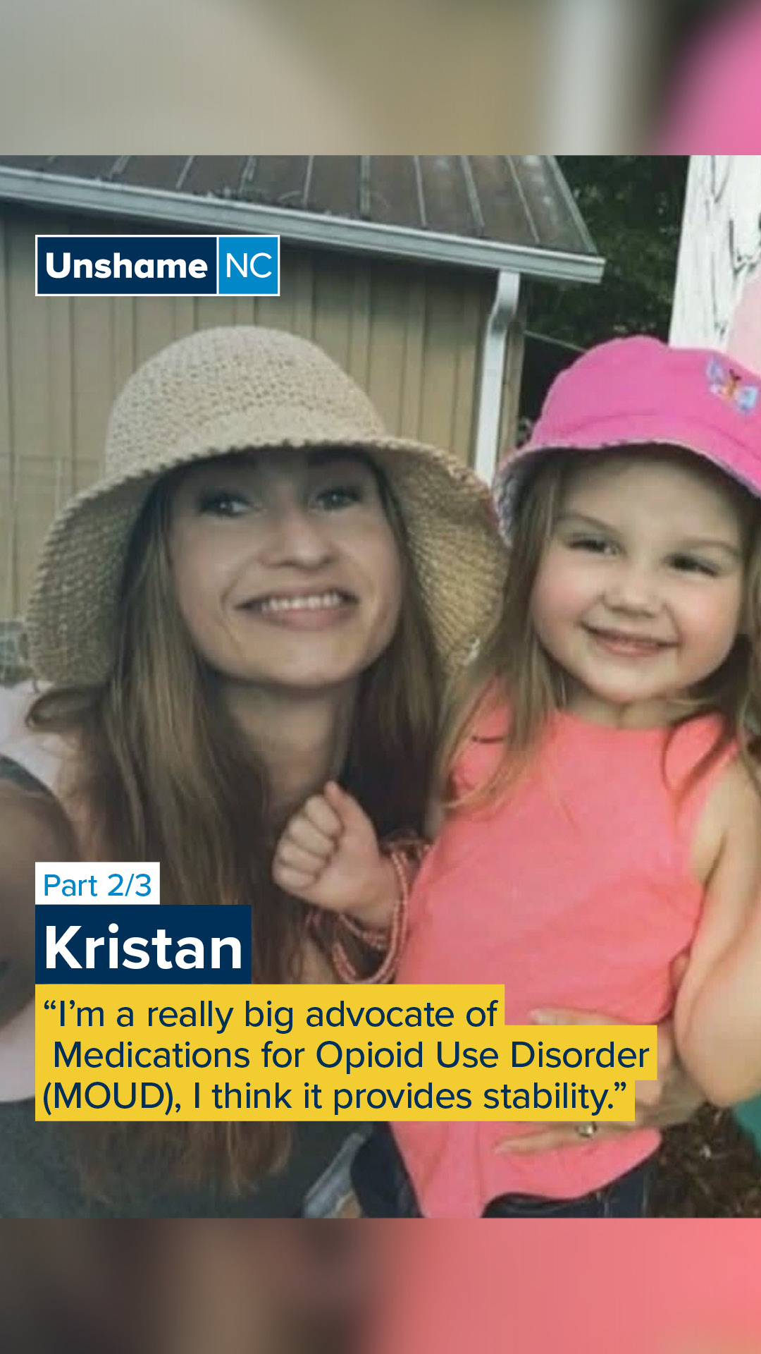 Kristan’s recovery journey has been supported by medications for opioid use disorder (MOUD). Today, she proudly shares her story and encourages others to consider MOUD for their own recovery. Alongside other supports, like talk therapy, MOUD has helped Kristan through challenging moments and has helped her move forward in her healing.