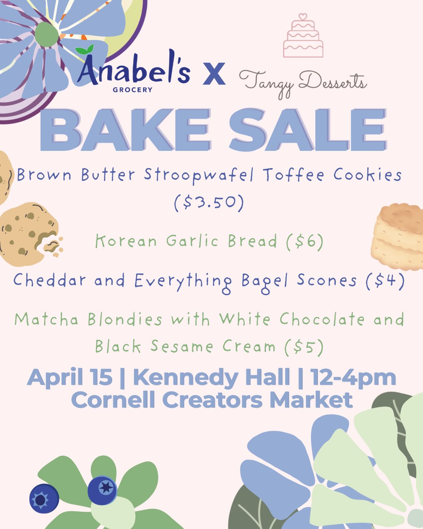 Don’t miss these yummy treats!! 🥮🍪🍞 Come support Anabel’s Grocery and our mission as we collaborate with @tangy_desserts 💚
