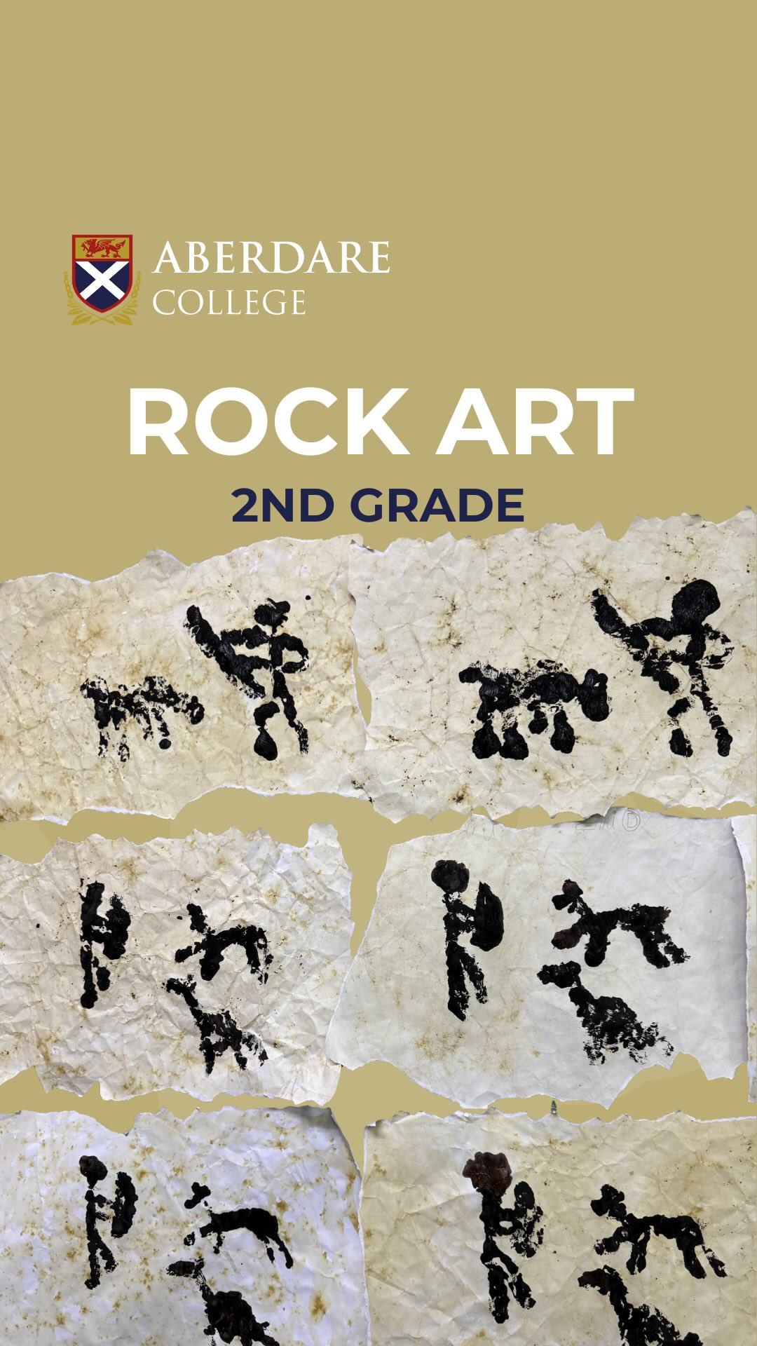 Rock art in 2nd Grade
We explored early forms of artistic expression through rock art.
Through this activity, students experimented with shapes, symbols, and textures, connecting with the origins of art.
An experience to create, imagine, and learn from history.