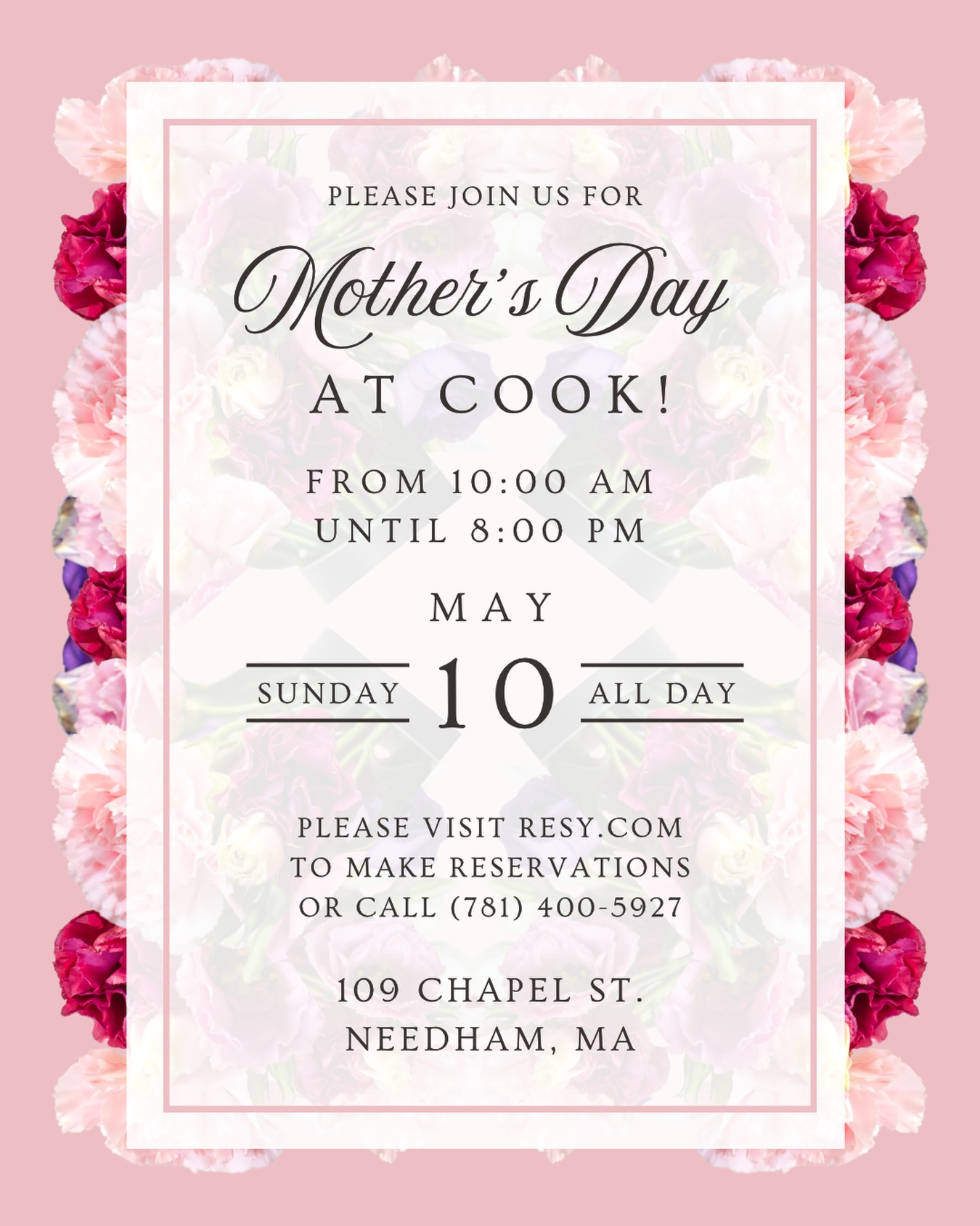 Mother’s Day is right around the corner! 💕 This year, let us take care of everything! Visit Resy.com to get started or give us a call at 781 400 5927!
#mothersday #mothersdaybrunch #motherhood #bostonfood #bostonfoodies
