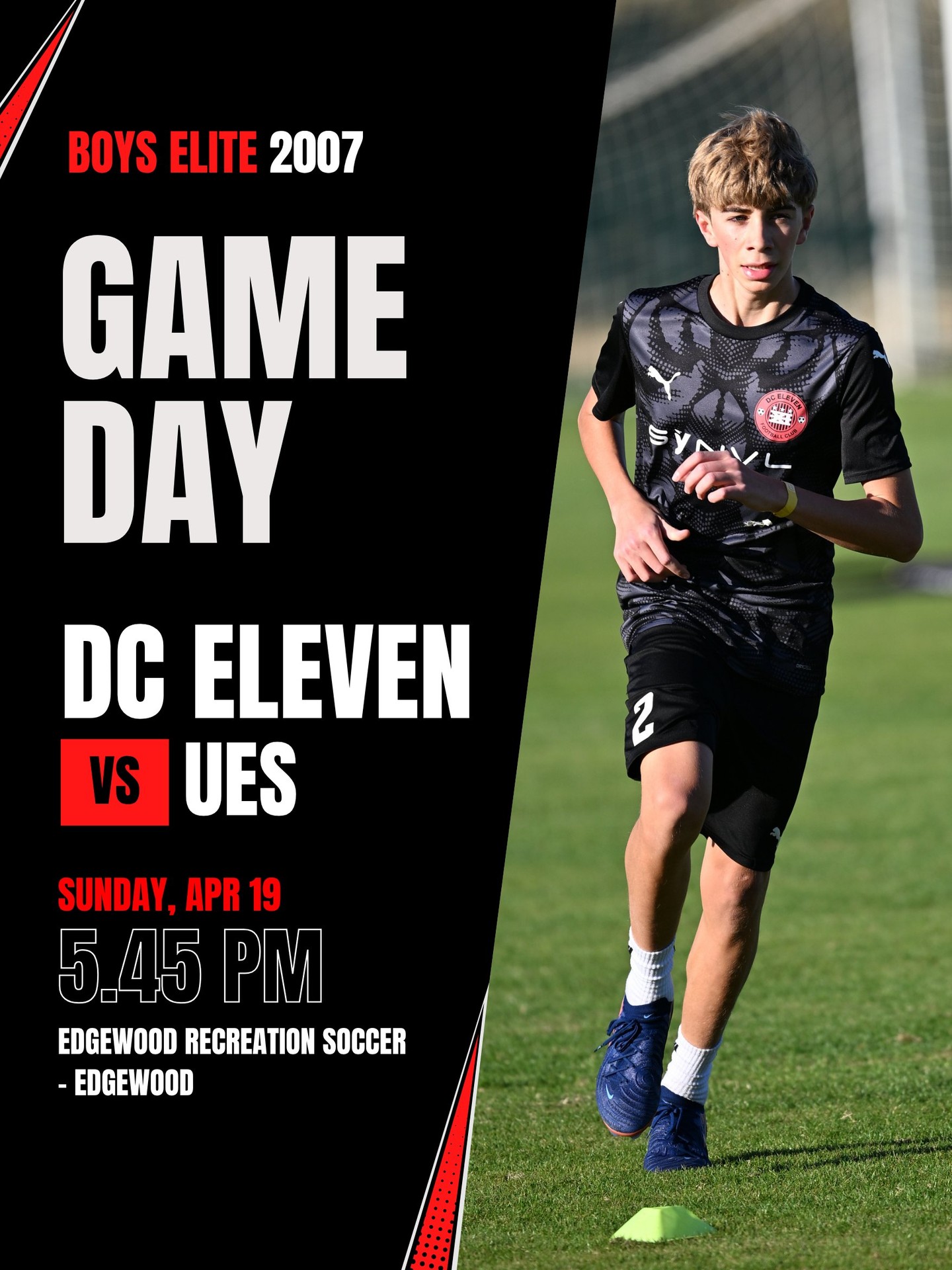 💥Game alert for Sunday! ⚽️ Join DCXI Academy on:
ㅤ
🗓 Apr 19, 2026
🆚 United Elite Soccer
🕐 5:45 PM
📍Edgewood Recreation Soccer - Edgewood
ㅤ
See you there!
ㅤ
If you want your player to be featured on this account, please DM us a pic!
ㅤ
Unleash your potential, become a master of the ball! Register with the link in bio.
.
.
.
.
.
#DCXIAcademy #DMVsoccer #GameSchedule #EDPSoccer #YouthSoccer