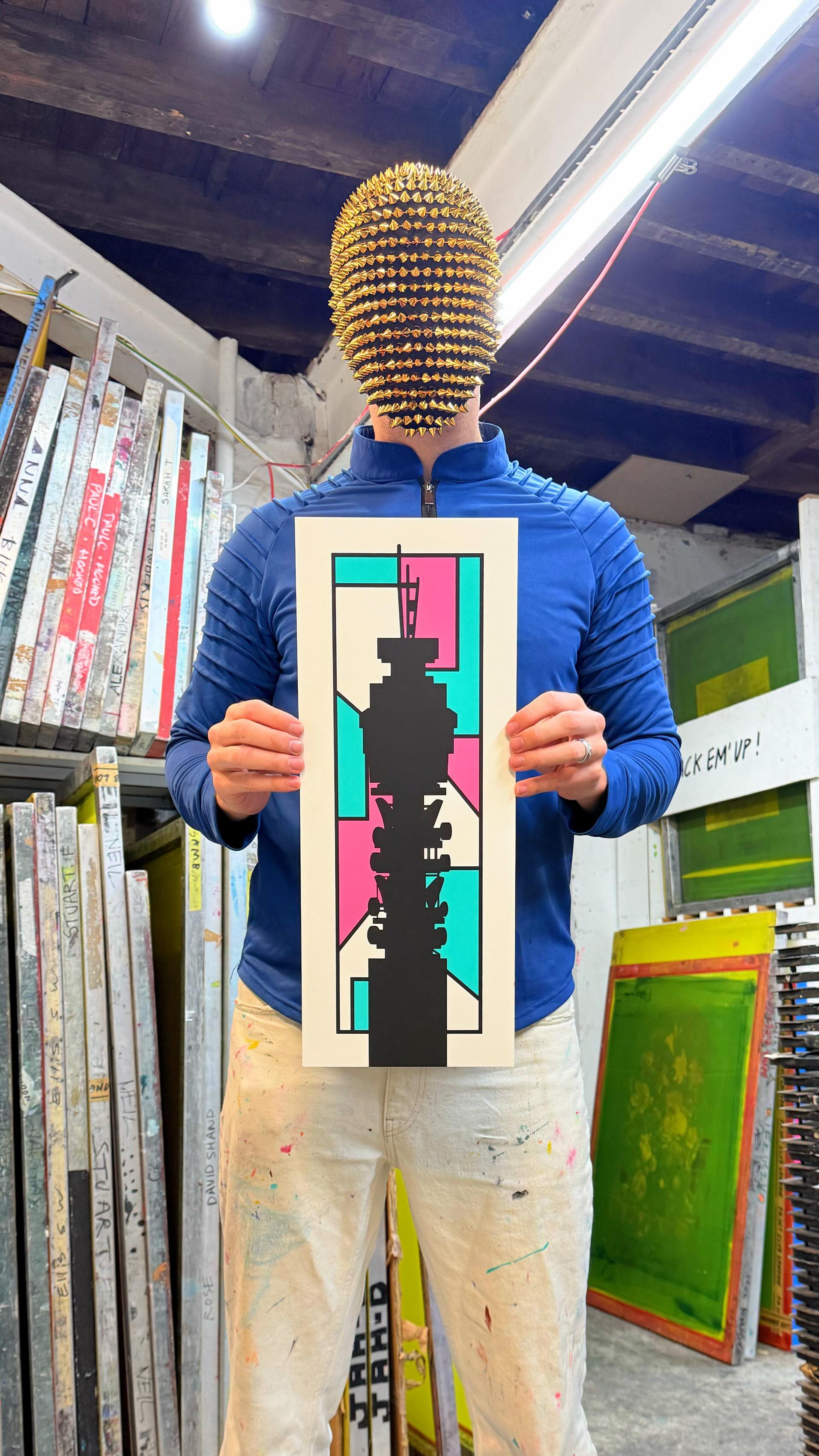 My three layer screen print of the iconic London BT Tower. Absolutely love this place - what do you think? Comment where should I print next #BtTower #AbstractArt #ContemporaryArt #LondonArt
