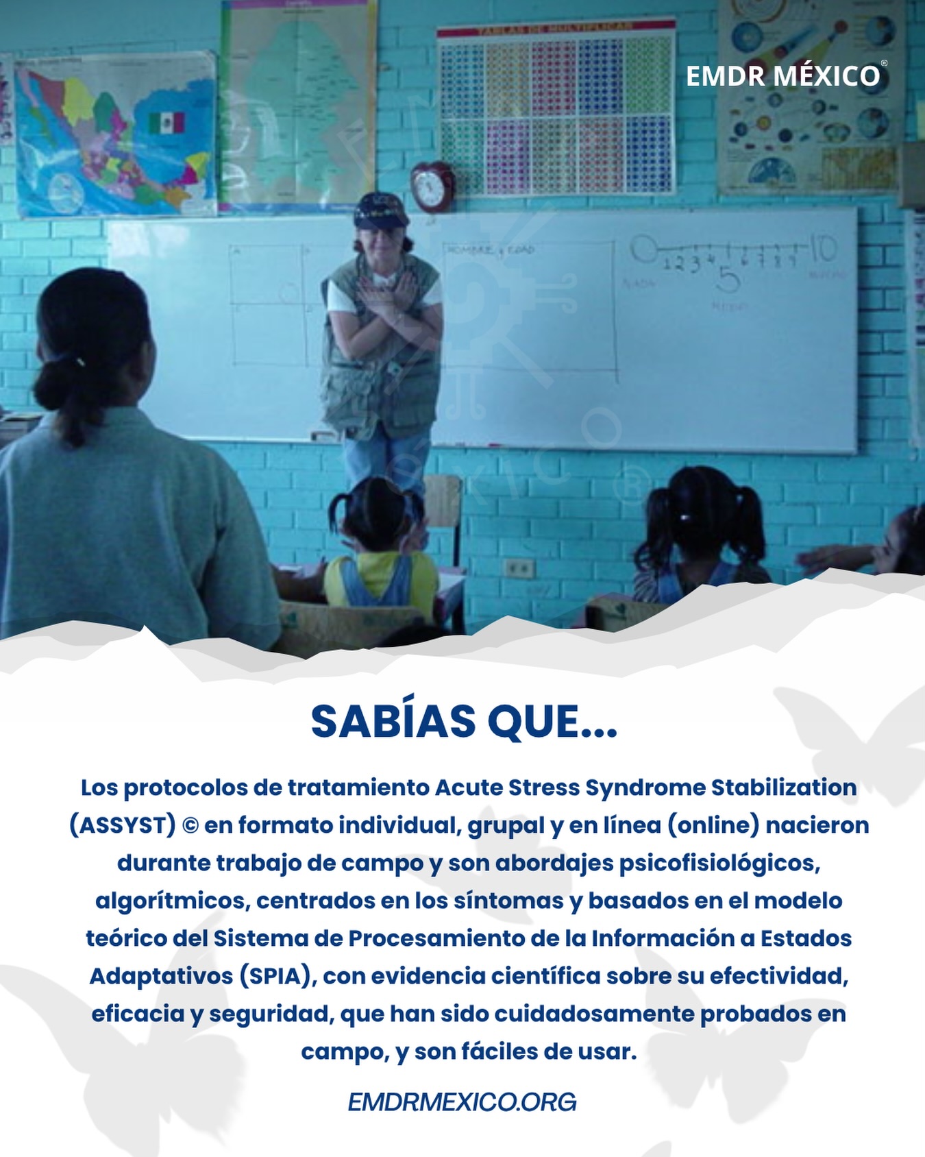 ¿Sabías que los Protocolos ASSYST están diseñados para pacientes que presentan intensa perturbación psicológica y/o reactividad fisiológica de forma efectiva y segura?
Nació del trabajo en campo y es una intervención psicofisiológica, centrada en los síntomas y basada en el modelo SPIA. Además, puede aplicarse de manera individual, grupal o en línea.
Una herramienta práctica, con respaldo científico, pensada para contextos adversos y de crisis.
Más información: emdrmexico.org
#SaludMental #EMDR #ASSYST #IntervenciónEnCrisis