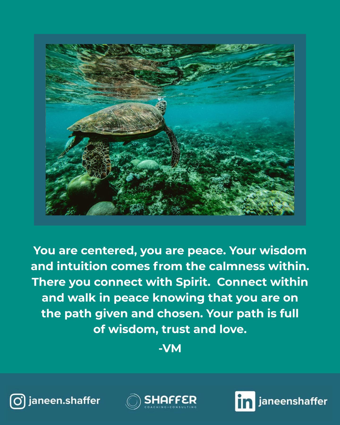 Even in the midst of chaos or unexpected events, there lives a quiet center within you - the place beneath the noise, the rushing, the questioning. When you slow down and return there, your wisdom becomes clearer and your intuition begins to guide you again. Trust that you are centered, that you are peace, and that you will be guided. #peace #centered #calm