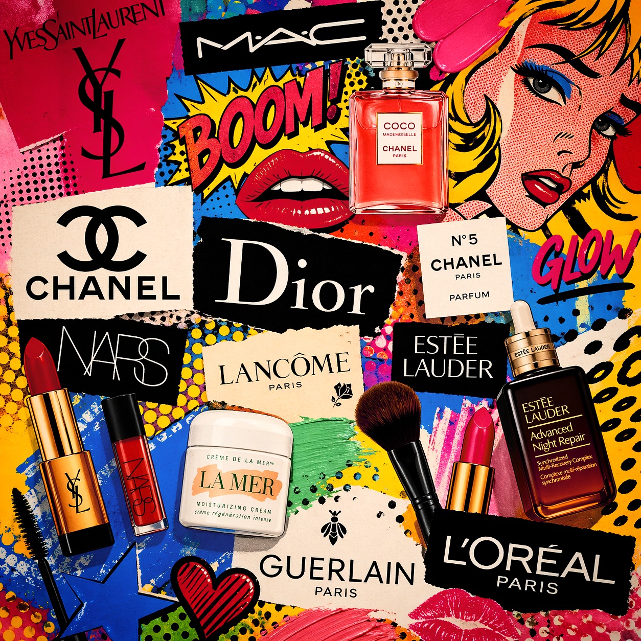Bold. Iconic. Loud.
Beauty brands were made for pop art! đâĄď¸
Logos. Lipsticks. Color explosions.
This collage mixes high-fashion beauty with vintage comic energy to create something loud, playful, and impossible to ignore.
Because beauty packaging isnât just product⌠itâs visual culture. And when you stack the icons together, the impact is electric.
Pop art meets beauty.
And the result is pure colour chaos.
cbirdcreative.com
#popart #beautybranding #logodesign #beautybrands #collagedesign #graphicdesigner #branddesign #visualbranding #beautyindustry #creativecollage #colourfuldesign #packagingdesign #brandinspiration #cbirdcreative #collageart #collage