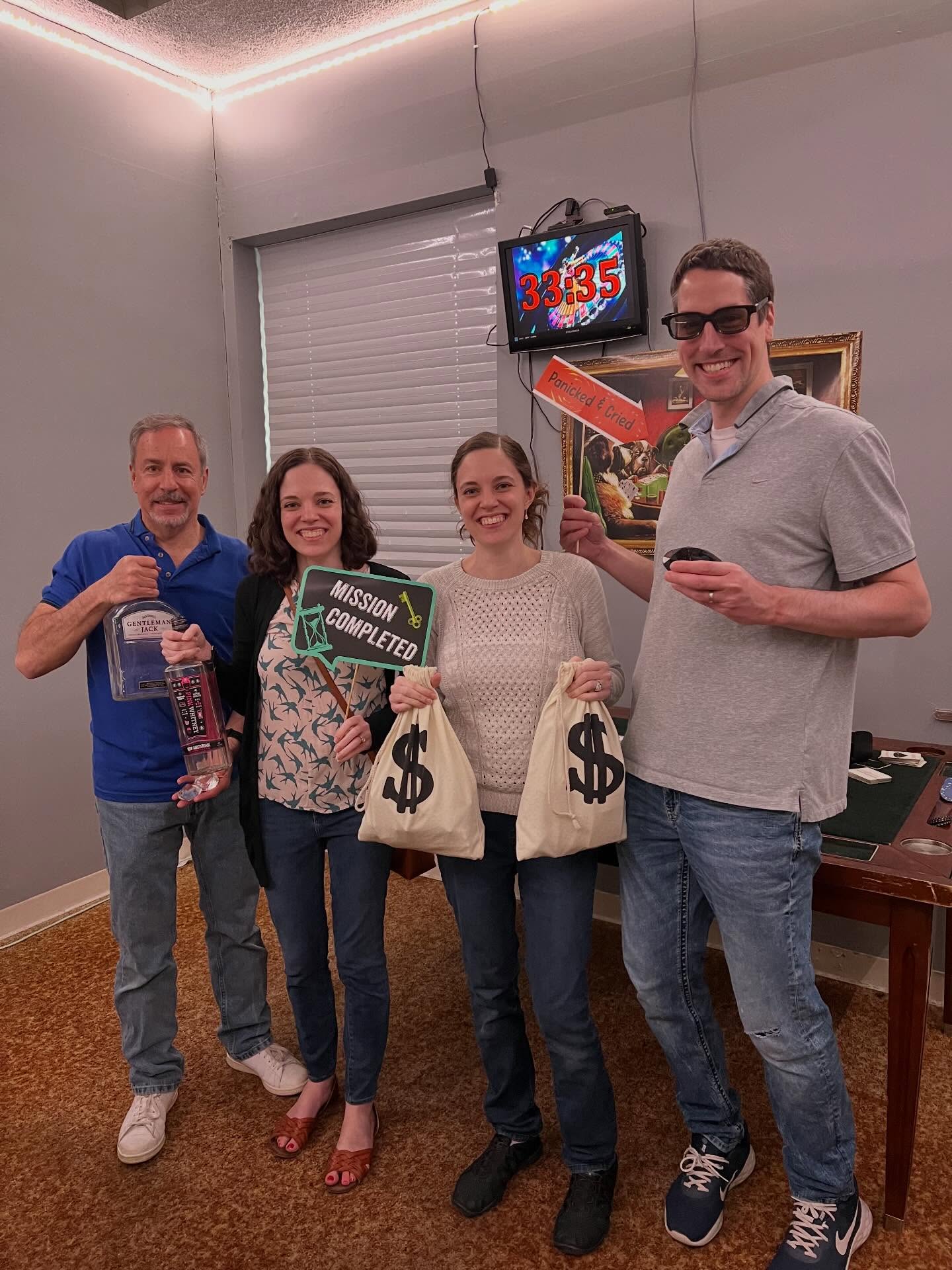 Congrats to team Double Trouble for escaping with the Diamond and setting a stunning new record!!! Way to go! #escaperoom #recordsetter #fun #winner #challengeaccepted