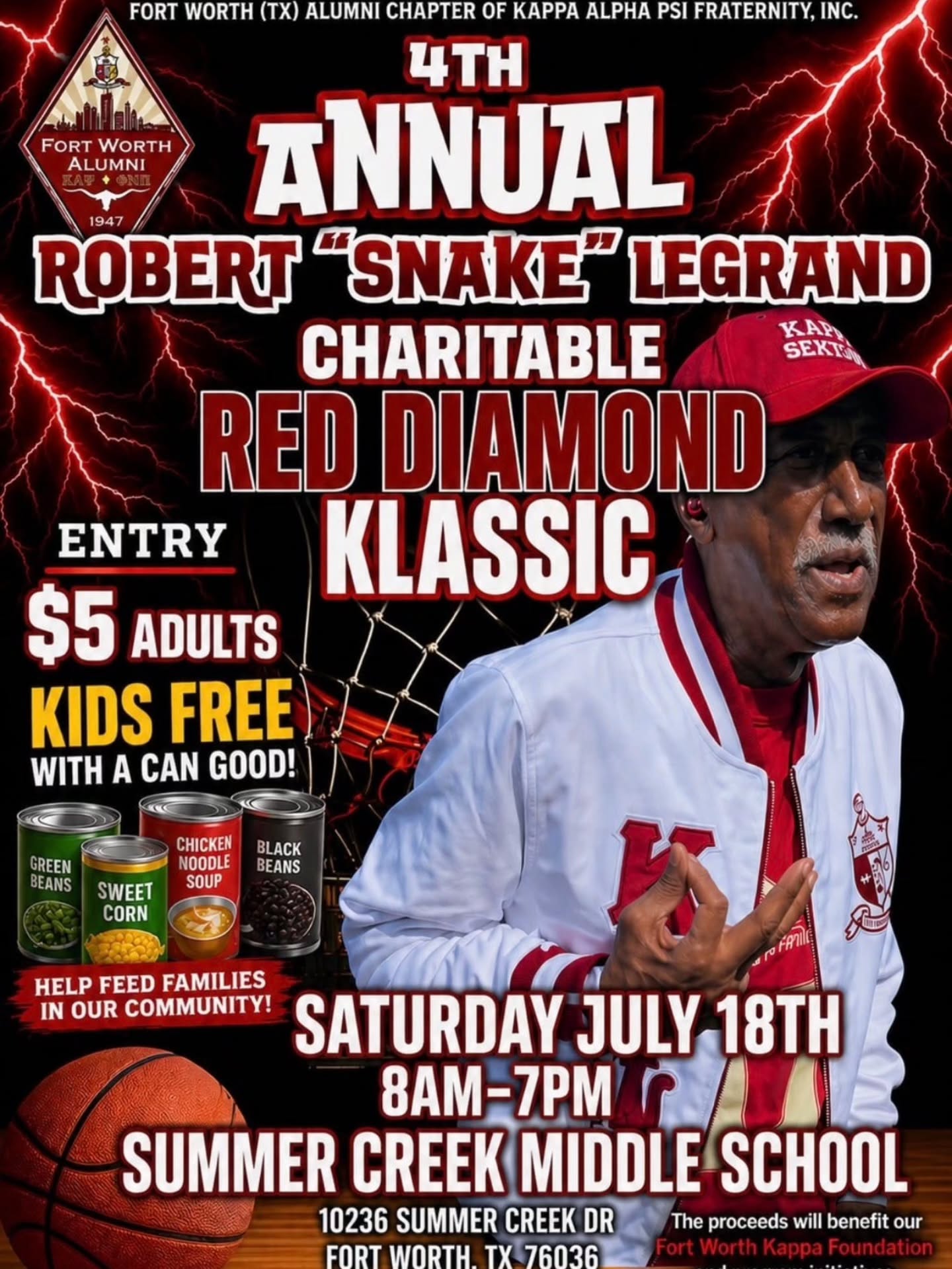 Your gift to the 4th Annual Robert “Snake” Legrand Red Diamond Klassic Basketball Tournament 🏀 honors a Fort Worth legend and opens doors for young men in our community.
Proceeds support the Guide Right Foundation’s mentorship, leadership, and scholarship programs for young men of color in Fort Worth. Every contribution helps us keep youth on the court, in the classroom, and connected to positive role models. Thank you for standing with us. ❤️
https://www.zeffy.com/en-US/donation-form/4rd-annual-robert-snake-legrand-red-diamond-klassic-basketball-tournament