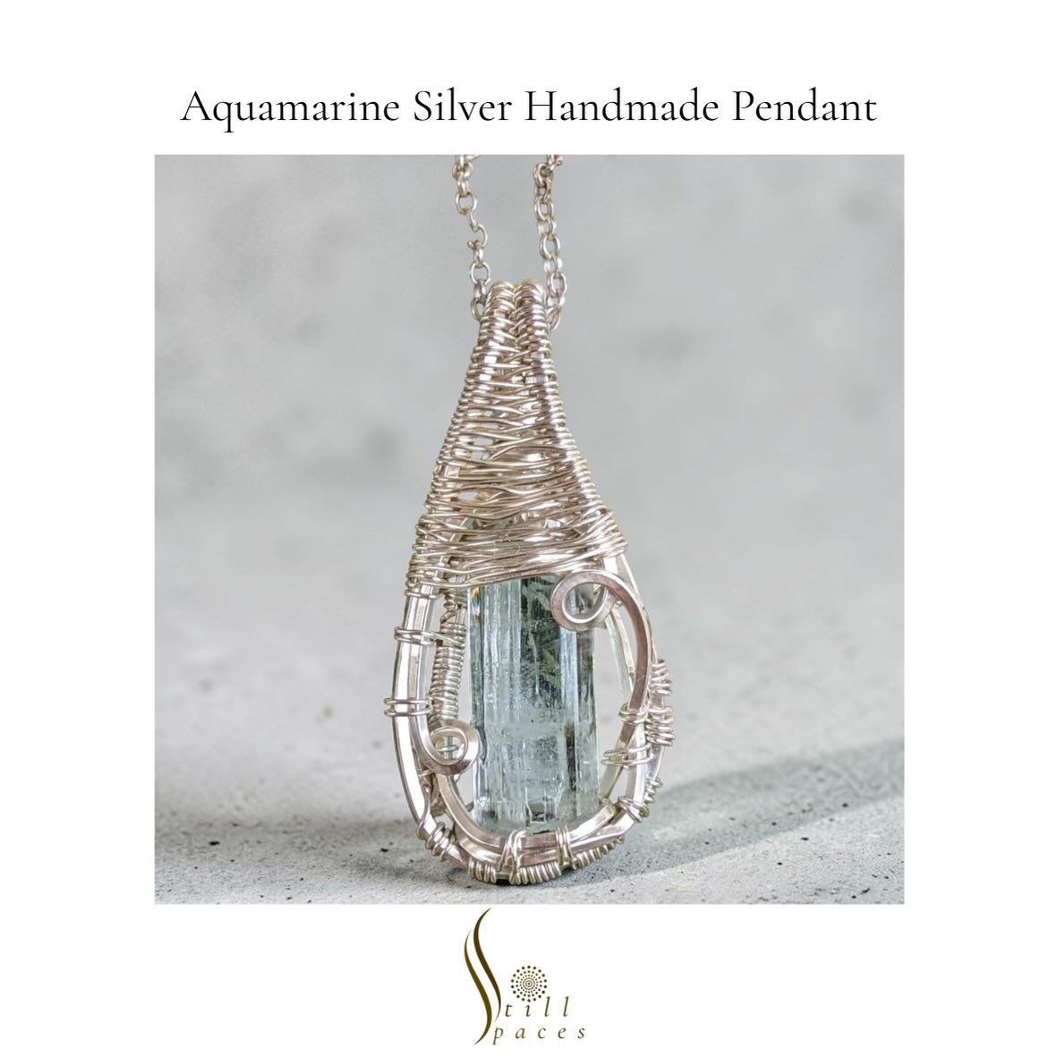 Raw Aquamarine Sterling Silver Pendant
This pendant features a pristine raw aquamarine gem, lovingly wrapped in a handmade silver coil.
The open, airy silver work gives the piece a magical, almost sea-kissed appearance—subtle, elegant, and never over the top. It feels like a moment of calm captured in silver and stone.
Aquamarine: Healing Properties
Calm and serenity for the mind: A gentle, cleansing energy helps soothe nerves and ease tension.
Aids clear thinking and sound decision-making, especially in stressful moments.
Invites a sense of peacefulness during meditation, travel, or new beginnings.
Emotional balance and compassionate communication: Supports honest yet compassionate expression.
Encourages patience, understanding, and gentle communication with others.
Courage and renewal: Invites a fresh perspective and resilience when facing change.
Helps release fear and embrace new experiences with grace.
Design & Craft
Raw gem, refined wrap: The natural, unpolished shape of aquamarine is embraced by a detailed silver wire setting.
Handmade silver artistry: Each wrap is unique, giving the piece its own character and glow.
Lightweight, wearable art: Designed for daily wear, transitions beautifully from day to night.
Buy in store or online Shop Local ✨ Shop Magic #stillspaces_ @vasterascity #aquamarine #silverpendants