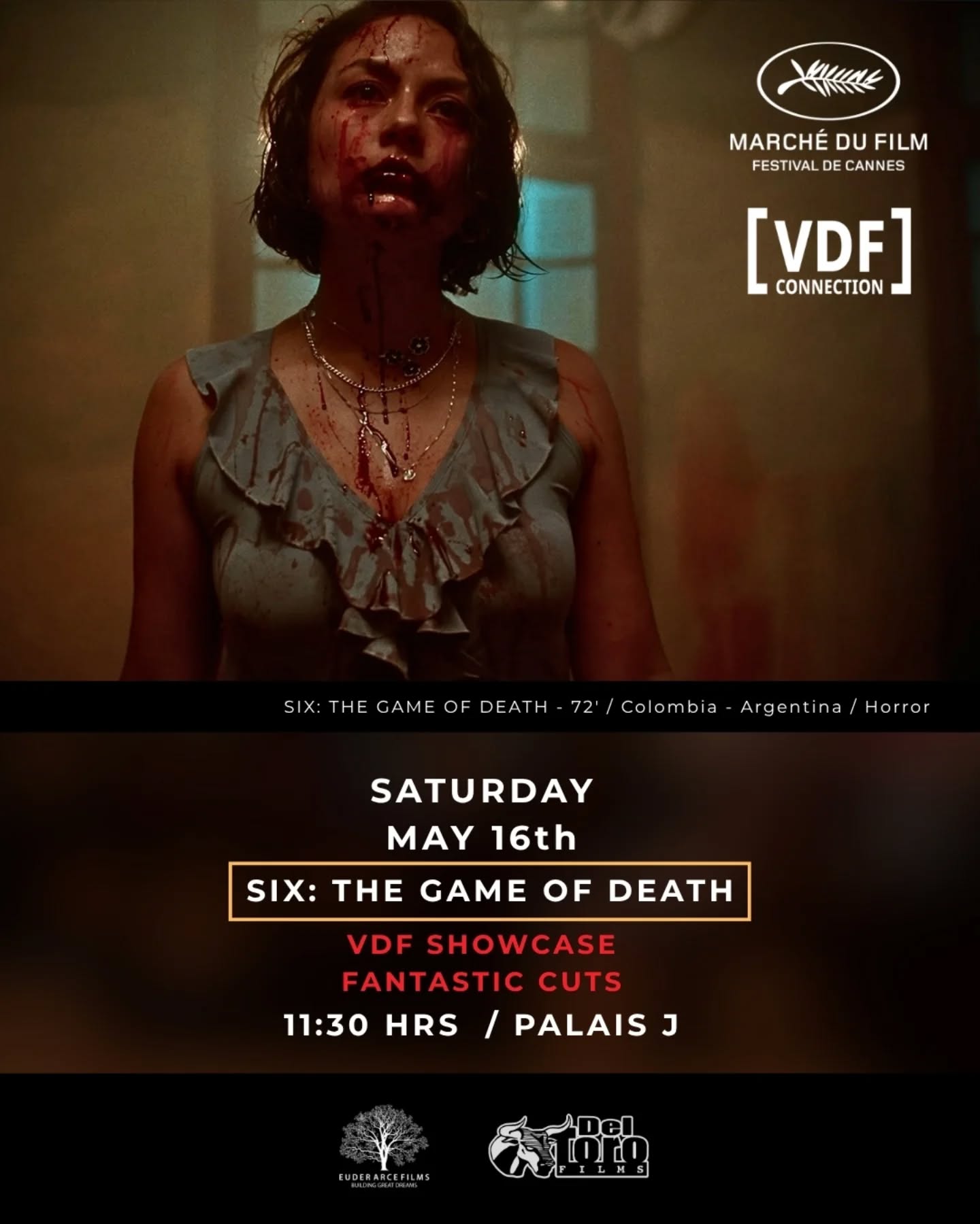 🎬 SIX: THE GAME OF DEATH🎬 A sinister game. Six players. Only one will survive 🎲 See you at #FantasticCuts by @vdf.connection at @marchedufilm
Cine de terror colombiano en el #Marchedufilm 💀SEIS: EL JUEGO DE LA MUERTE💀 Primeras imágenes en exclusiva para asistentes al #MDF2026 ¡Nos vemos ahí!