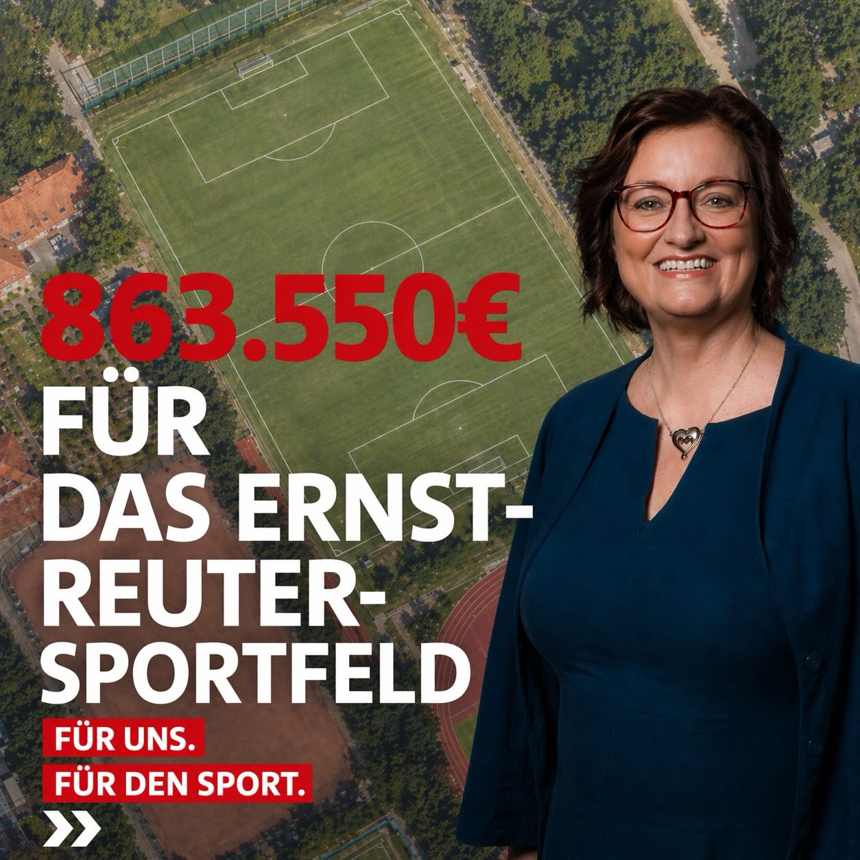 Großartige Nachrichten für meinen Wahlkreis!
Der Bundestag stellt 863.550 € für die Sanierung der Umkleidekabinen am Ernst-Reuter-Sportfeld bereit. Das ist ein starkes Signal – und ein klarer Erfolg der SPD, die sich konsequent für den Erhalt und die Modernisierung unserer Sportinfrastruktur einsetzt.
Gerade lokale Sportanlagen wie das Ernst-Reuter-Sportfeld im Ortsteil Krumme Lanke sind unverzichtbar: Sie sind Orte der Begegnung, fördern den Zusammenhalt und leisten einen wichtigen Beitrag zur Gesundheit der Menschen – egal ob im Breiten- oder Leistungssport.
@alexander_niessen , Mitglied des Sportausschusses der BVV, bringt es auf den Punkt:
„Das Ernst-Reuter-Sportfeld ist eine der wichtigsten Sportflächen im Bezirk. Hier sind Spitzen- und Freizeitsportler*innen gleichermaßen zu Hause. Gut, dass jetzt hier für die Menschen investiert wird!“
Diese Investition zeigt: Gute Politik wirkt konkret vor Ort. Wir bleiben dran – für starke Nachbarschaften und gesunde Lebensbedingungen!