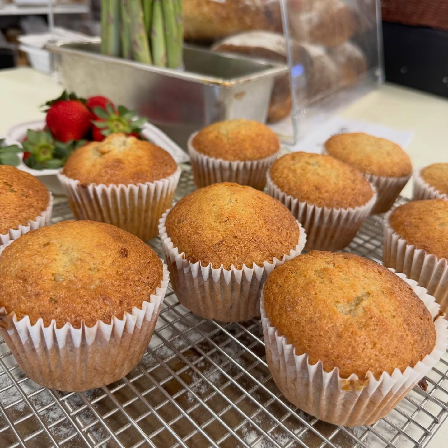 These homemade banana bread muffins are certainly a-PEELing! Go BANANAS and stop by for a freshly baked muffin or loaf of our banana bread.