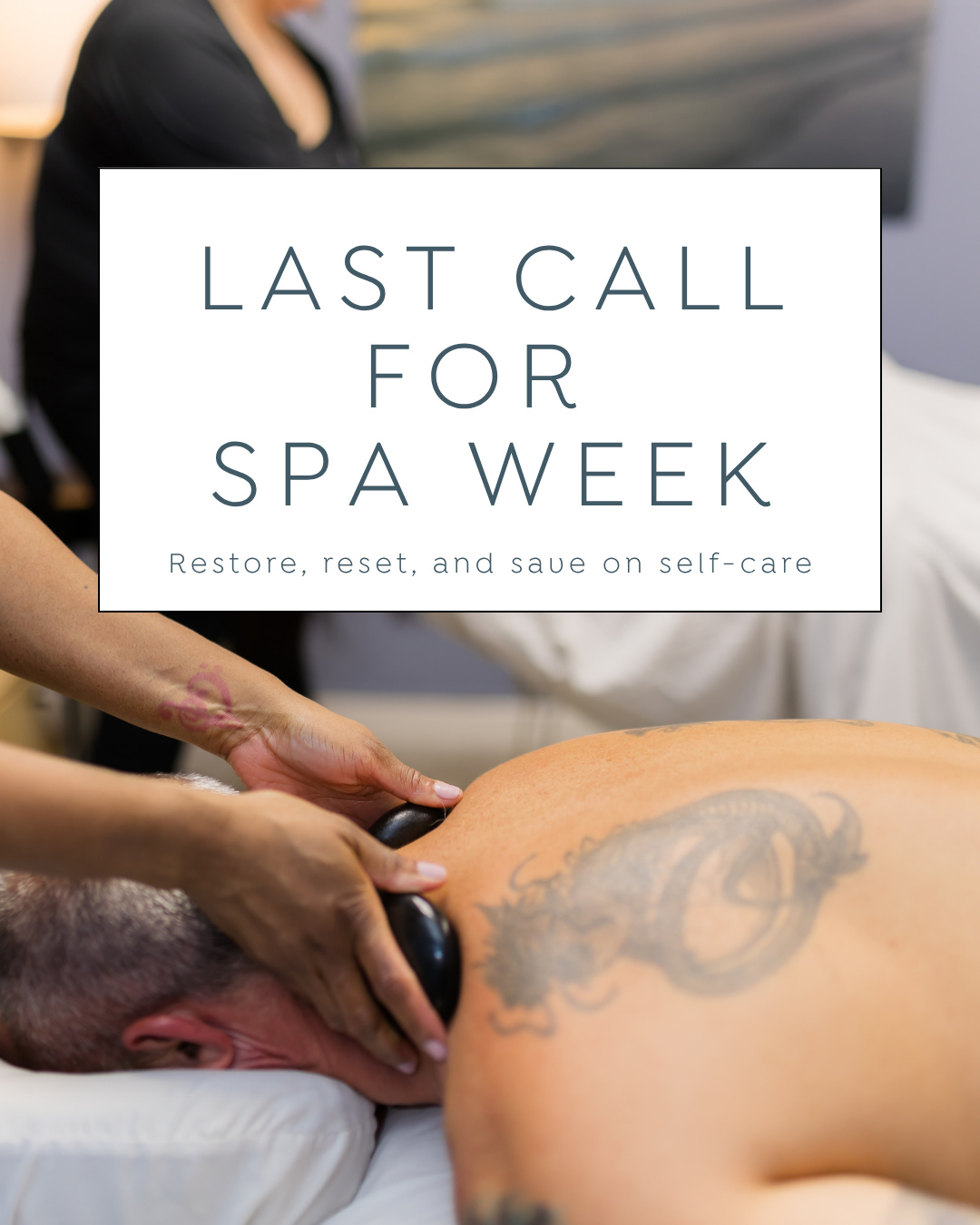 LAST CHANCE to indulge in our SPRING SPA WEEK! 🌺
From April 11th - 19th, enjoy 15% off ALL SERVICES & GIFT CERTIFICATES. 💆
Here’s what you need to know: redeemable thru April 30th, exclusively for online gift certificates & appointments, and not combinable with other offers or memberships. Exclusions may apply.
Use Code: SPAWEEK (at checkout) 🌿
#perfectlykneadedmassage #perfectlykneaded #ridgewoodnj #bergencountymassage
