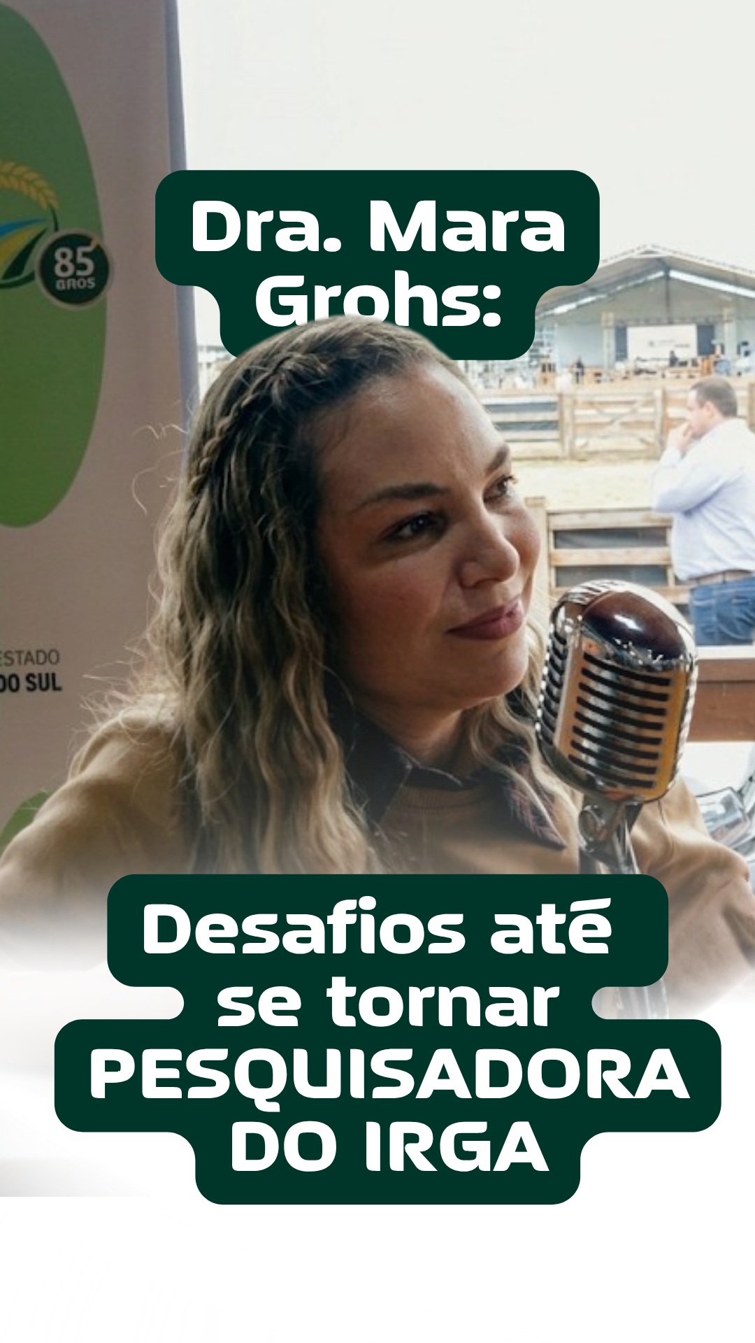 PROFISSÃO TÃO DIGNA QUANTO PESQUISADORA:
Neste recorte do PódCampo, a Dra. Mara Grohs fala sobre as dificuldades de ter sido empregada doméstica, uma profissão tão digna, desafiadora e de valor, quanto o status que ela tem hoje: DE UMA DAS MAIORES PESQUISADORAS DA ORIZICULTURA DO RS!