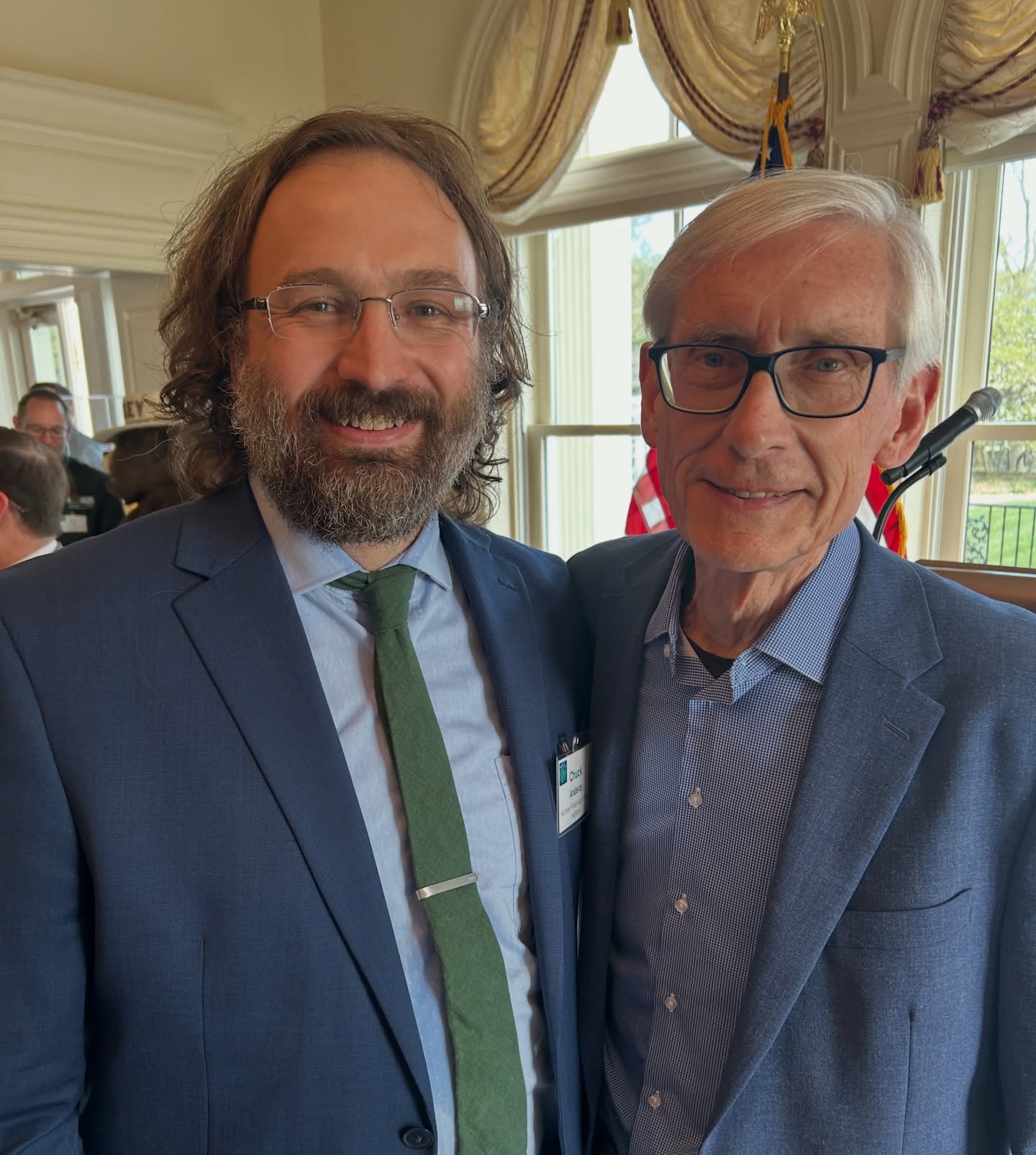MFAI Policy Director Chuck Anderas was honored to be invited to an Earth Day Reception at @govevers residence in Madison, WI, today. He very much enjoyed visiting with the Governor, and with Wisconsin DNR Secretary Dr. Karen Hyun (who also presented on a @wiwomenconservation webinar this morning). We are all celebrating the passage of new Wisconsin PFAS remediation legislation.