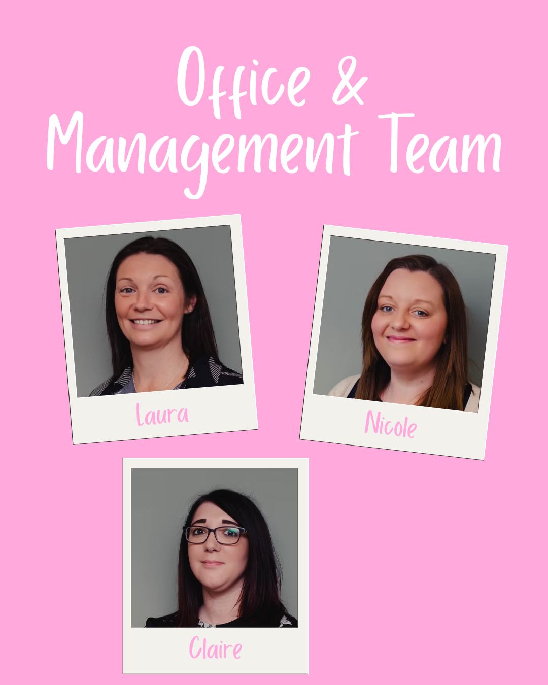 Meet the office and management team at Pure Heart! 💗
Co Founder - Finance Director:
Laura has a background in working in the healthcare industry as an accountant. She provides support to the company having the skills to liaise with Service Users and families to create a relaxed and comfortable approach when dealing with personal finances.
She is responsible for ensuring that the company is efficient and effective.
Co-Founder - Operations Director:
Nicole has been working within the Healthcare industry for many years and has experience working with people of varying needs, including adults with learning disabilities, adults with physical disabilities, the elderly and Dementia patients.
Nicole strives on an open and honest culture and being approachable, and feels that it is important for Management to understand and have worked all the roles that we offer as a company.
Deputy Homecare Manager:
Claire is responsible for managing all aspects of care. She strives to ensure all staff are happy in their roles and that our Service Users are content with the service we provide them, whilst ensuring that the business adheres to all CQC guidelines - carrying out audits, conducting regular risk assessments, and helping the business to adapt to any changes in legislation and policies.
purehearthomecare.co.uk