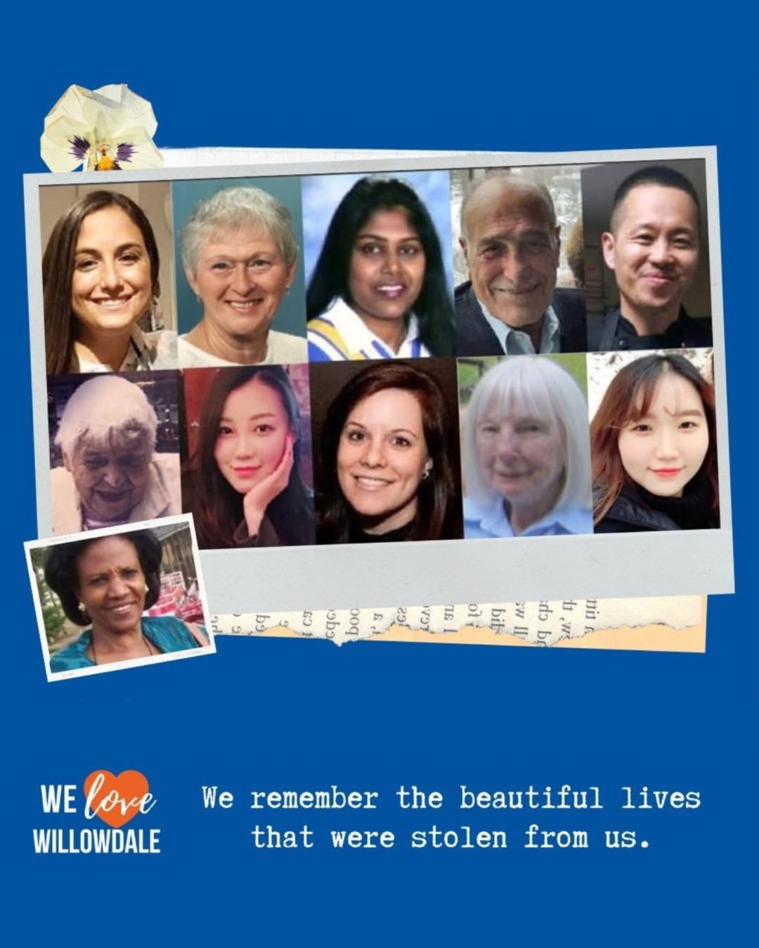 Today marks eight years since the unspeakable tragedy in our community on April 23rd 2018. We remember the 11 precious lives we lost and all those who were injured. We think about the first responders who lept into action and the countless neighbours who helped take care of one another in the days, weeks, months and years after that tragic day.
Let us lift up our prayers and thoughts for the families of...
Anne Marie D'Amico
Dorothy Sewell
Beutis Renuka Amarasinghe
Munir Najjar
Chul Min "Eddie" Kang
Mary Elizabeth "Betty" Forsyth
So He Chung
Andrea Knafelc Bradden
Geraldine Brady
Ji Hun Kim
Amaresh Tesfamariam
#WeLoveWillowdale