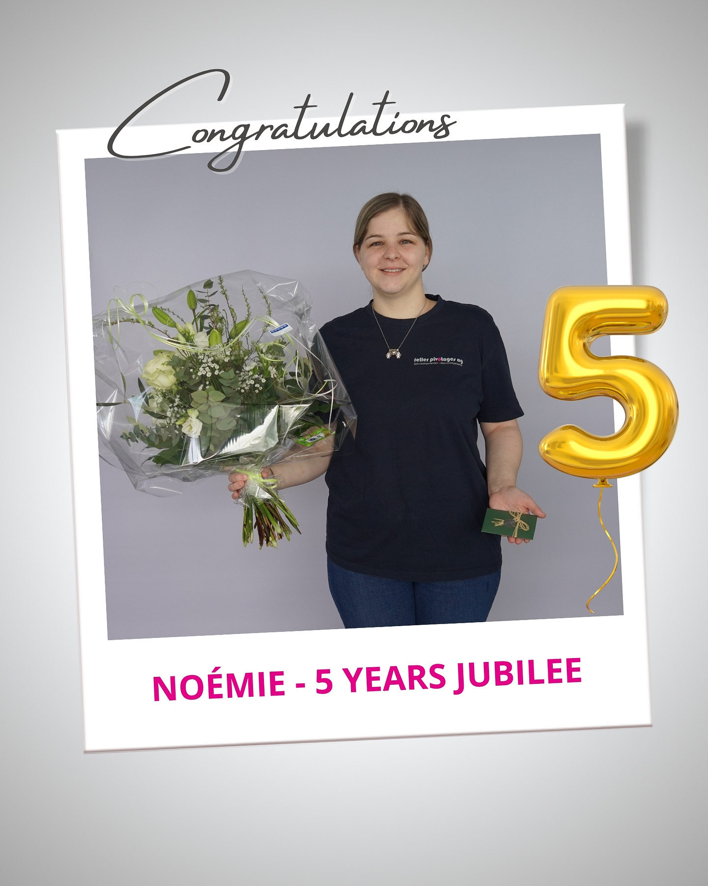 Noémie feiert ihr 5. Jubiläum bei der Feller Pivotages SA. Herzliche Gratulation! 🎊
Noémie fête son 5ème jubilé chez Feller Pivotages SA. Sincères félicitations ! 🎊
« C’est avec beaucoup de plaisir que je célèbre aujourd’hui mes 5 ans au sein de l’entreprise. J’apprécie la variété de mon travail, qui rend chaque journée différente et stimulante. La confiance qui m’est accordée au quotidien, ainsi que la reconnaissance reçue, sont pour moi une réelle source de motivation. Je suis reconnaissante pour ces années passées et me réjouis de poursuivre cette belle collaboration. Un grand merci à la direction pour son soutien et sa compréhension en toute situation. »
#fellerpivotagessa #jubiläum #jubilee #anniversary #5years #watchindustry #component #watchcomponent #swisscomponent #celebration #dankbar
