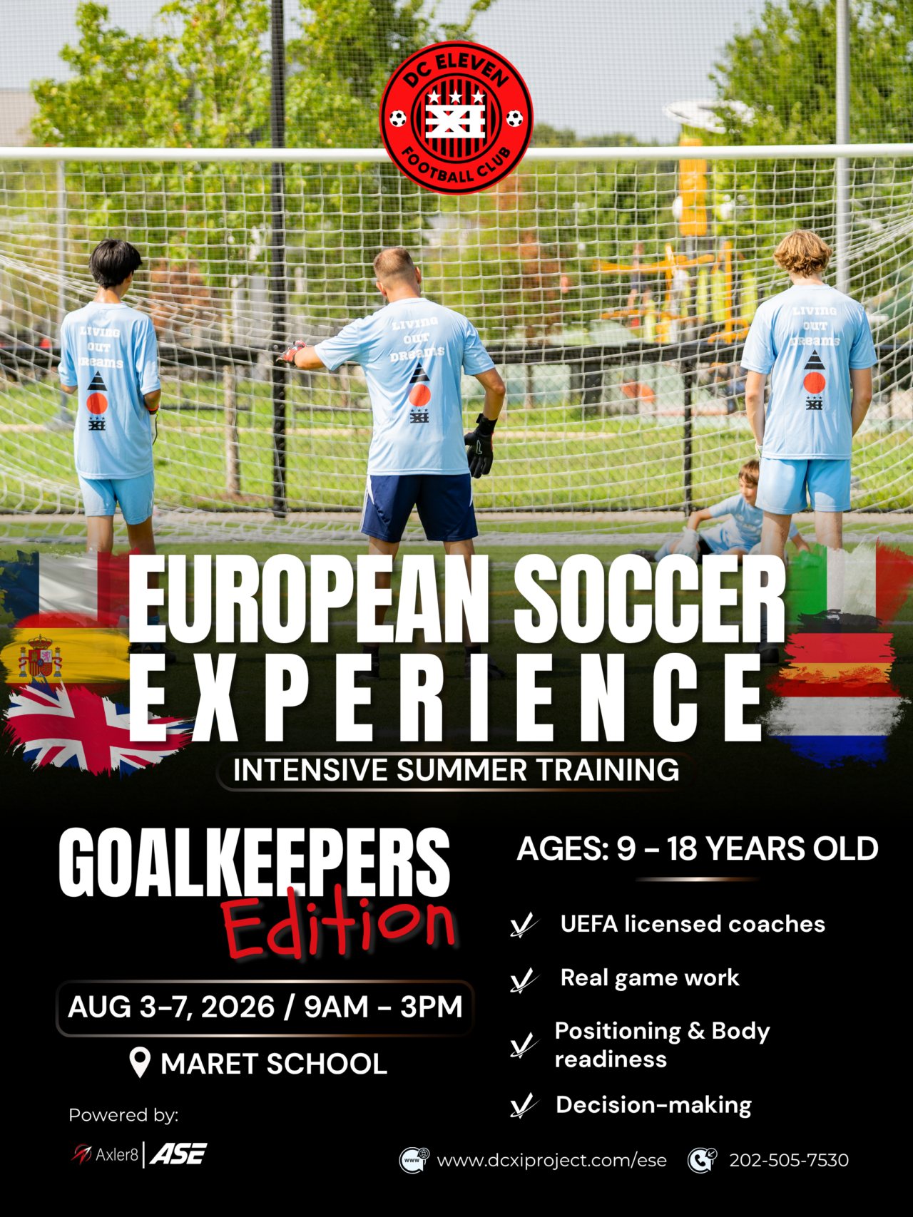 The World Cup showed us that a great keeper changes everything. 🚫🥅
ㅤ
Now that the tournament is over, it's YOUR turn. We are flying in top-tier international coaches for an exclusive, intensive week of goalkeeper training in the first week of August.
ㅤ
This is for serious keepers ready to be exposed to European training standards. Keepers only.
ㅤ
Space is extremely limited. Secure your net. 🔒
ㅤ
#GoalkeeperUnion #GKTraining #EuropeanSoccerExperience #DCXI #EliteKeeper