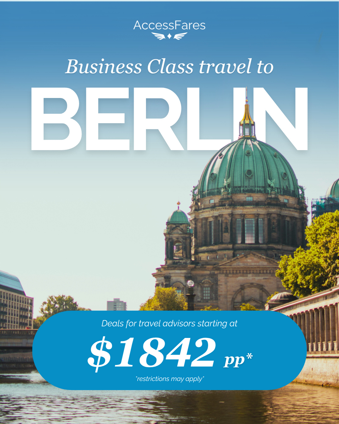 This week’s escape: Berlin ✈️ Business class from $1,842 per person. Culture, cuisine, and creativity all in one trip.
Link in bio to book!
#travel #traveladvisor #berlin #germany #businessclass