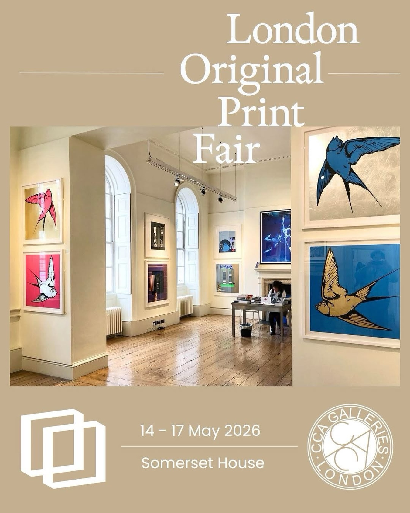 Get @reshare_app • @ccagalleries @ccagalleries will be exhibiting at the 2026 @londonoriginalprintfair
📍 Somerset House
📅 14–17 May
We’re excited to present a new series of CCA-published editions launching at the fair, with releases from @brucemcleanofficial @bonnieandclydeart @mariarivans @marcelinaamelia and @worksinprogressss
This year also marks a special moment, as a number of artists closely associated with @enter_gallery including Maria Rivans, Bonnie and Clyde, and Antonia Hazlewood - will be publishing with CCA for the first time, with new editions released at this prestigious fair.
Managing Director, Gillian Duke, will also be presenting a talk on printmaking at the fair (date TBC).
Founded in 1985, the London Original Print Fair offers an unrivalled opportunity to view and buy original prints spanning five centuries - from Old Masters to leading contemporary artists, all under one roof.
More updates on these new editions coming soon.
Send us a DM to receive your complimentary ticket link and come find us at the fair.
#LOPF #LondonOriginalPrintFair #CCAGalleries #EnterGallery #SomersetHouse