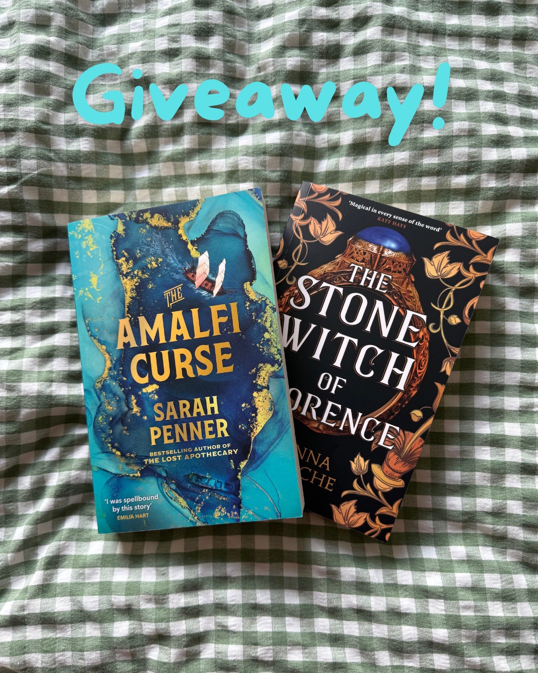 It's giveaway time! Are you craving an Italian Summer? Experience the beaches of Positano and the churches of Florence without even stepping out the door (plus a little added magic ✨).
To win both The Amalfi Curse and The Stone Witch of Florence paperbacks, like this post and share it to your story. Comment your favourite thing about summer for an extra entry 🌞.
#TheAmalfiCurse #SarahPenner #TheStoneWitchofFlorence #AnnaRasche #FantasyReads
(This is a UK only giveaway - closes May 4th)