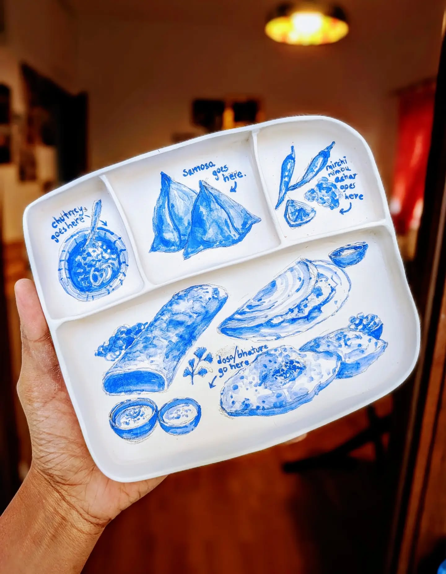 Made a thaali for my half-Indian half-Russian son for his education on Indian street food.
"Mama this is spicy.." needs to stop immediately or some serious action will be taken against it.
Mirchi/Nimbu/Achar goes here is my favourite.
What's yours?