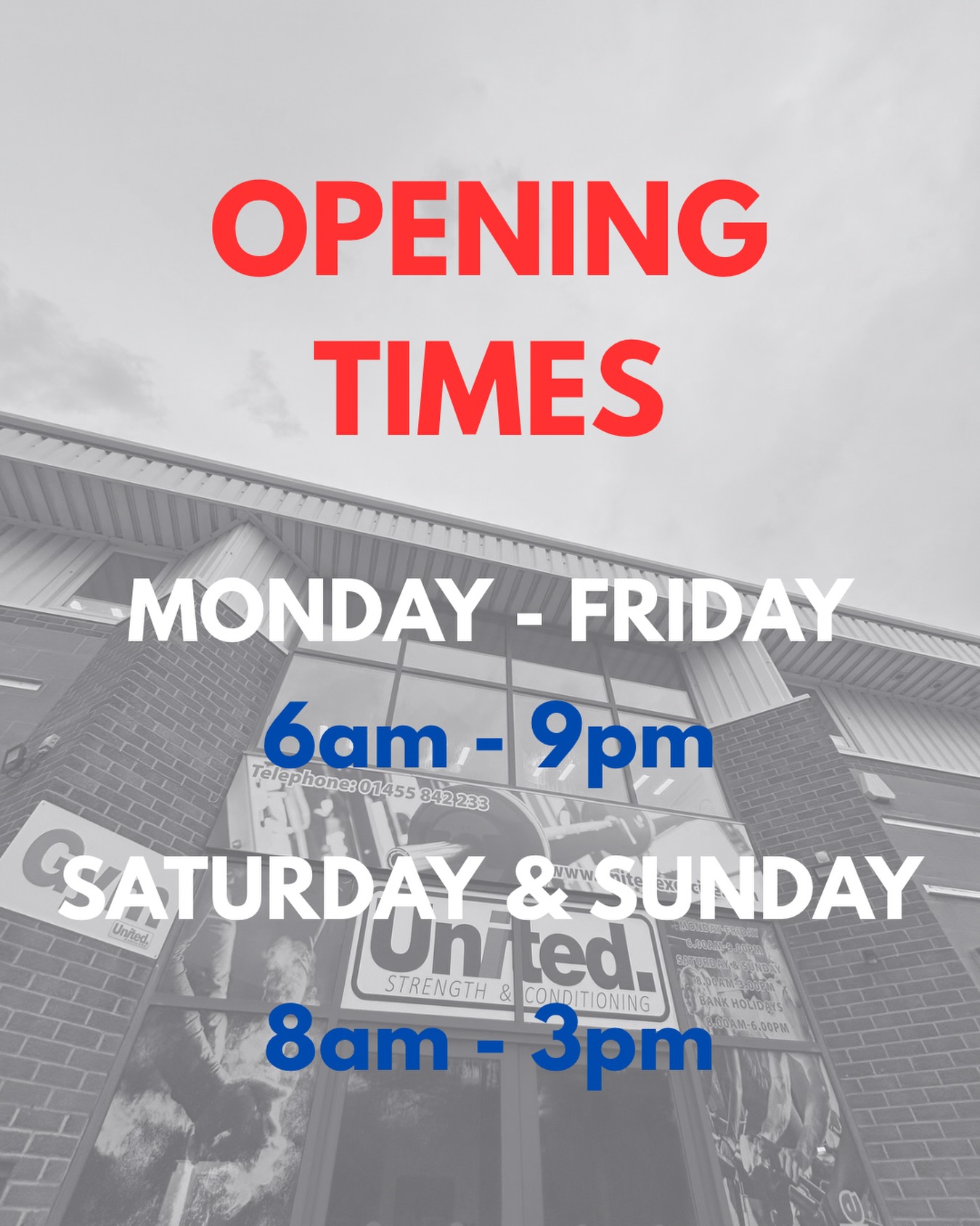 ⏰ Opening Times ⏰
#unitedgym