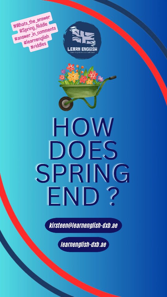 #whats_the_answer to our #spring_riddle
? Put your #answer_in_comments
#learnenglish_easily
#riddles