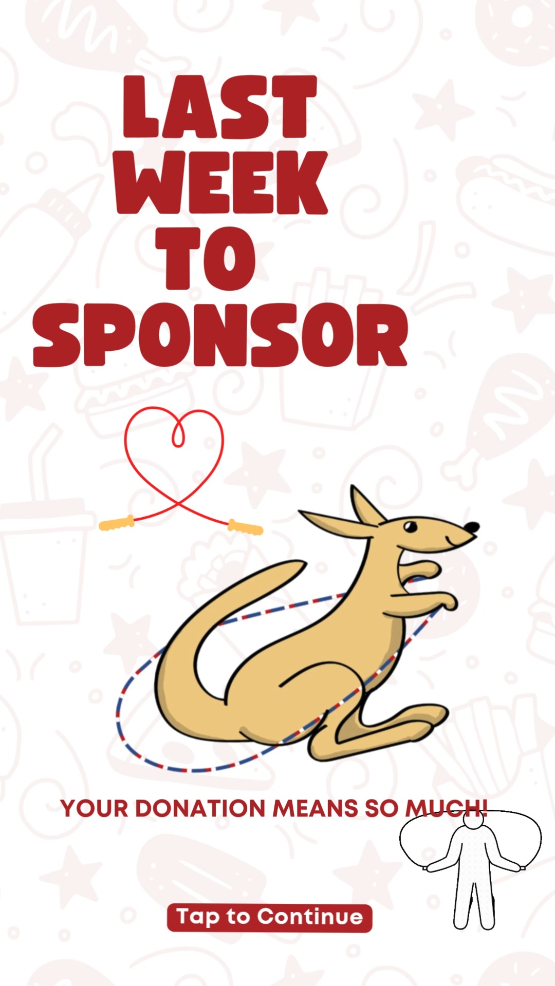 ONE WEEK LEFT! To sponsor the Kangaroo Kids for the season! We want you to have our backs and have your name or business on our shirts! www.kangarookids/donate We appreciate everyone who has donated so far! Keep sharing our posts, thank you!