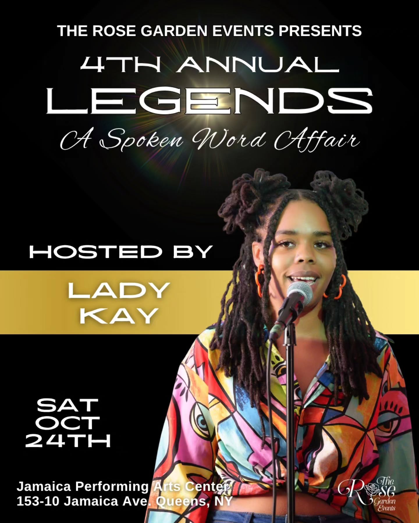 @kaybeethelady is your LEGENDS 2026 HOST. 🎤🌹 It’s giving elevation. It’s giving alignment. It’s giving LEGENDS. ✨ For 3 years, Lady Kay has helped build the foundation of our stage… Now she’s stepping into her spotlight as the voice of the night.
Get ready for presence, power, and pure magic.
Tickets on sale NOW → Use POET5 for $5 off 🎟️
The Lineup:
🌹 Cloud @ohsocloudypoetry
🌹 Free K @free.k._
🌹 Red Lion @redlionpoetry
🌹 Lisa Marie Lovett @seasoned_dialogue
🌹 Brittany Barker @iambrittanybarker
🌹 Sophia Thakur @sophiathakur
Curated by @my_crumbled_thoughts
#KeepGrowing #Legends2026 #RoseGardenEvents #SpokenWordPoetry