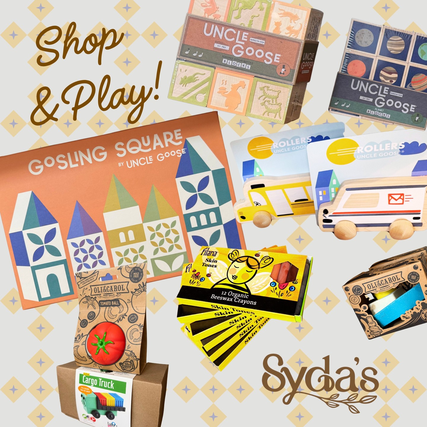 Shop. Play. Grow. From Uncle Goose to Oli & Carol, every piece is chosen with care - safe materials, thoughtful design, and a focus on sustainability.
#SydasBoutique #SustainablePlay #ConsciousShopping #ShopSmall